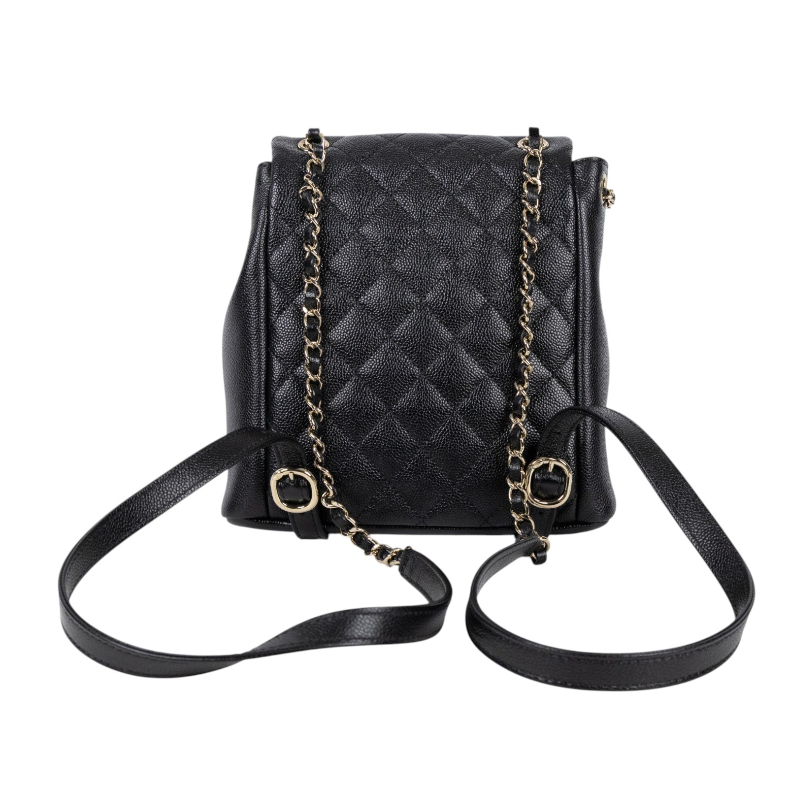 香奈兒 CHANEL Duma 經典 CC Logo 菱格紋 雙肩 後背包 AS3860 B10184 晶片款 黑金荔枝DUMA後背包 原廠盒子/防塵袋/購買證明