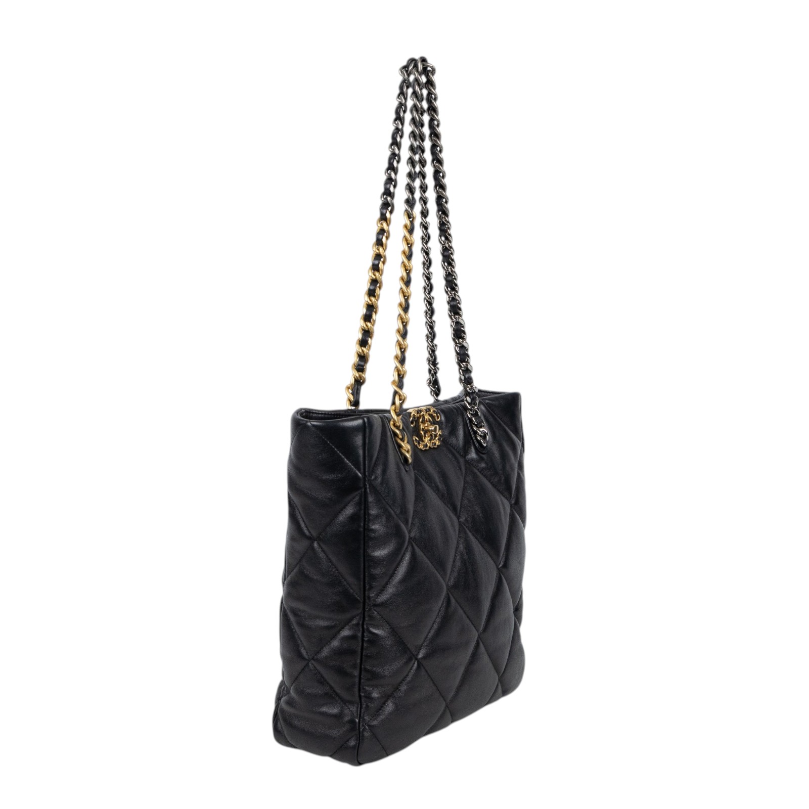 香奈兒 CHANEL 19 購物袋 AS3519 晶片款 黑金羊19托特包 原廠盒子/防塵袋