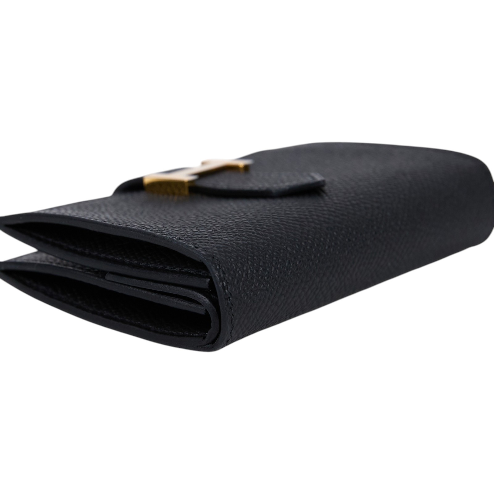 愛馬仕 Hermes Bearn Mini 短夾 金色五金 黑色 H039796CC89 /W AI 009 WS W刻 黑BEARN MINI 原廠盒子