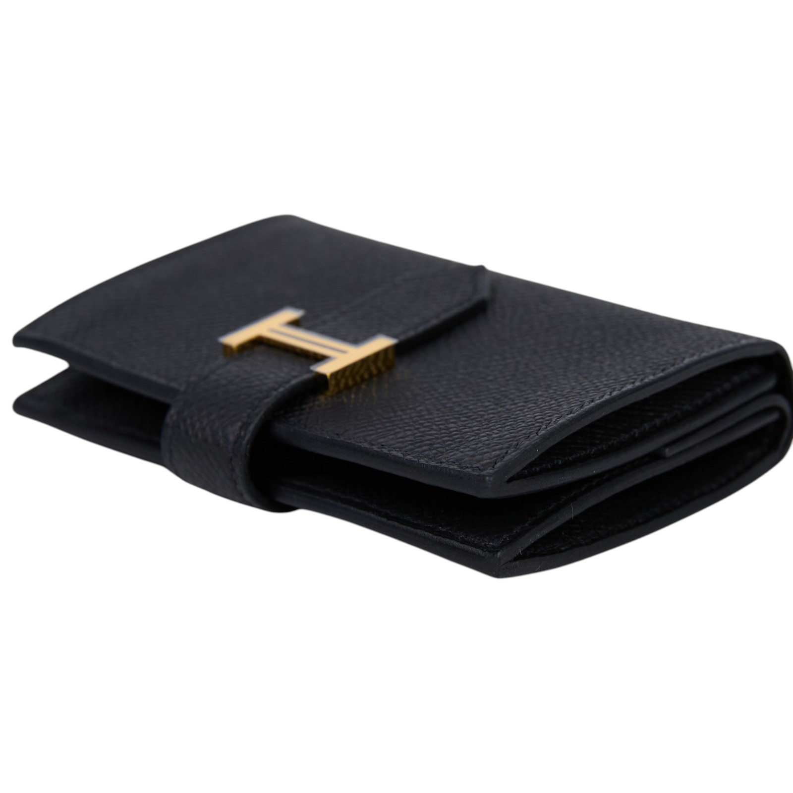 愛馬仕 Hermes Bearn Mini 短夾 金色五金 黑色 H039796CC89 /W AI 009 WS W刻 黑BEARN MINI 原廠盒子