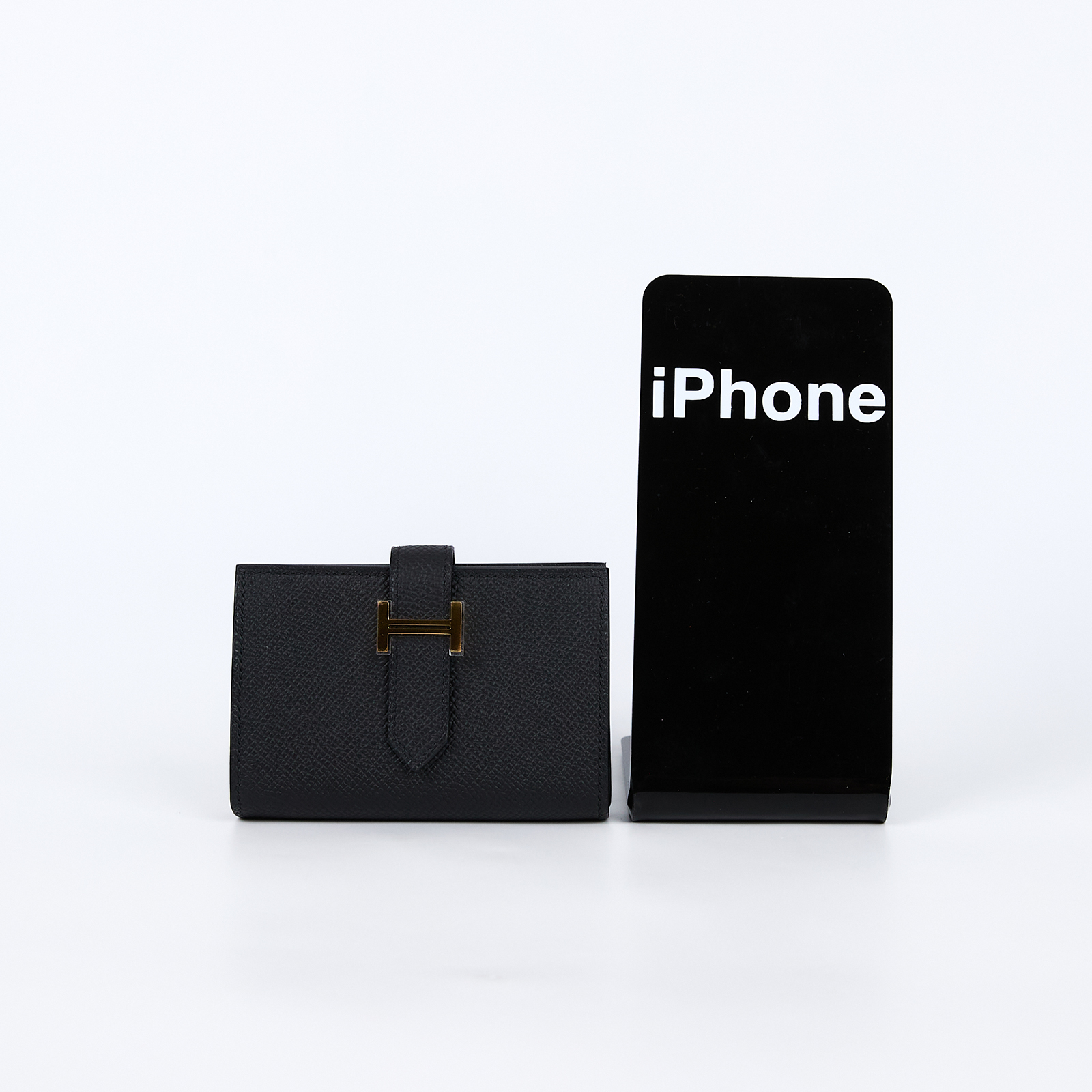 愛馬仕 Hermes Bearn Mini 短夾 金色五金 黑色 H039796CC89 /W AI 009 WS W刻 黑BEARN MINI 原廠盒子