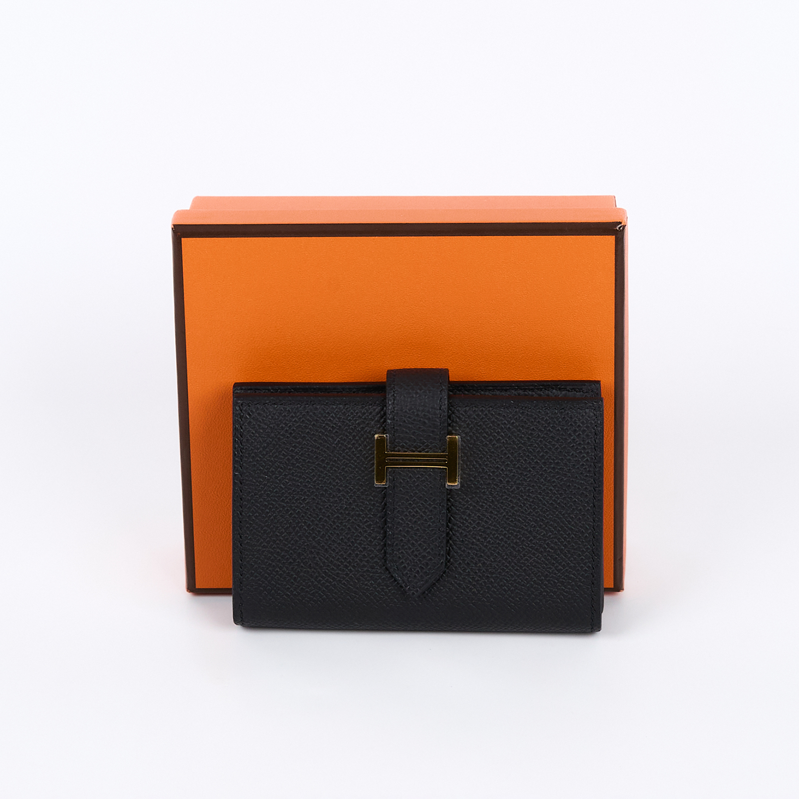 愛馬仕 Hermes Bearn Mini 短夾 金色五金 黑色 H039796CC89 /W AI 009 WS W刻 黑BEARN MINI 原廠盒子