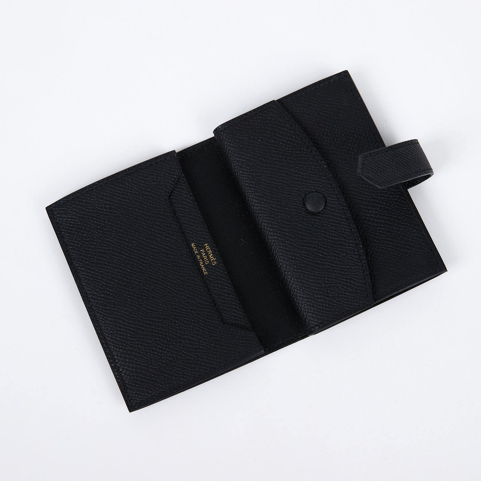 愛馬仕 Hermes Bearn Mini 短夾 金色五金 黑色 H039796CC89 /W AI 009 WS W刻 黑BEARN MINI 原廠盒子