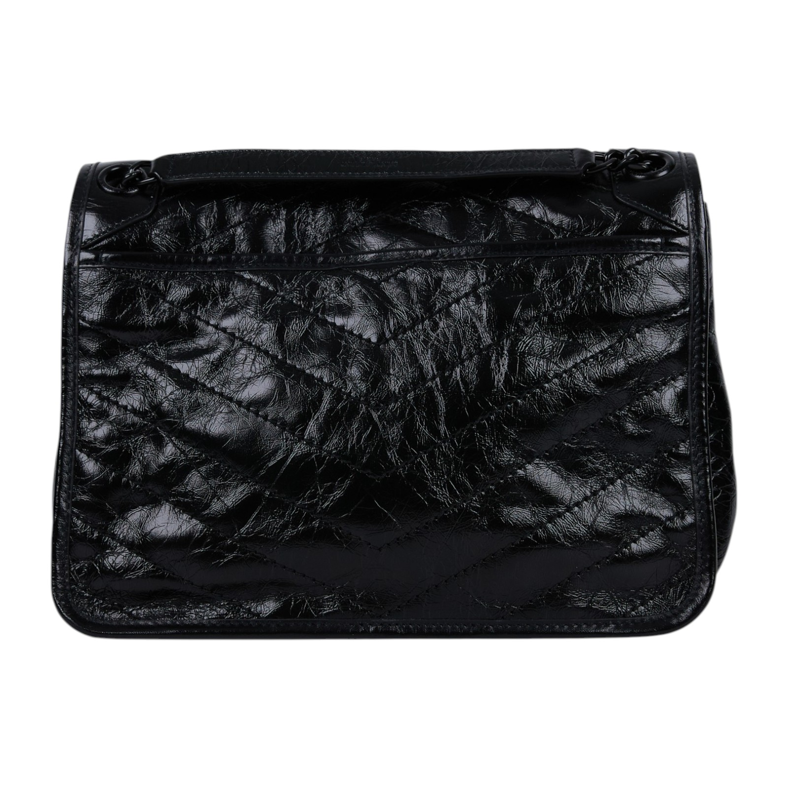 聖羅蘭 YSL SAINT LAURENT Niki 復古皮革 中型手袋 6331840EN08 SO BLACK NIKI 中號 防塵袋