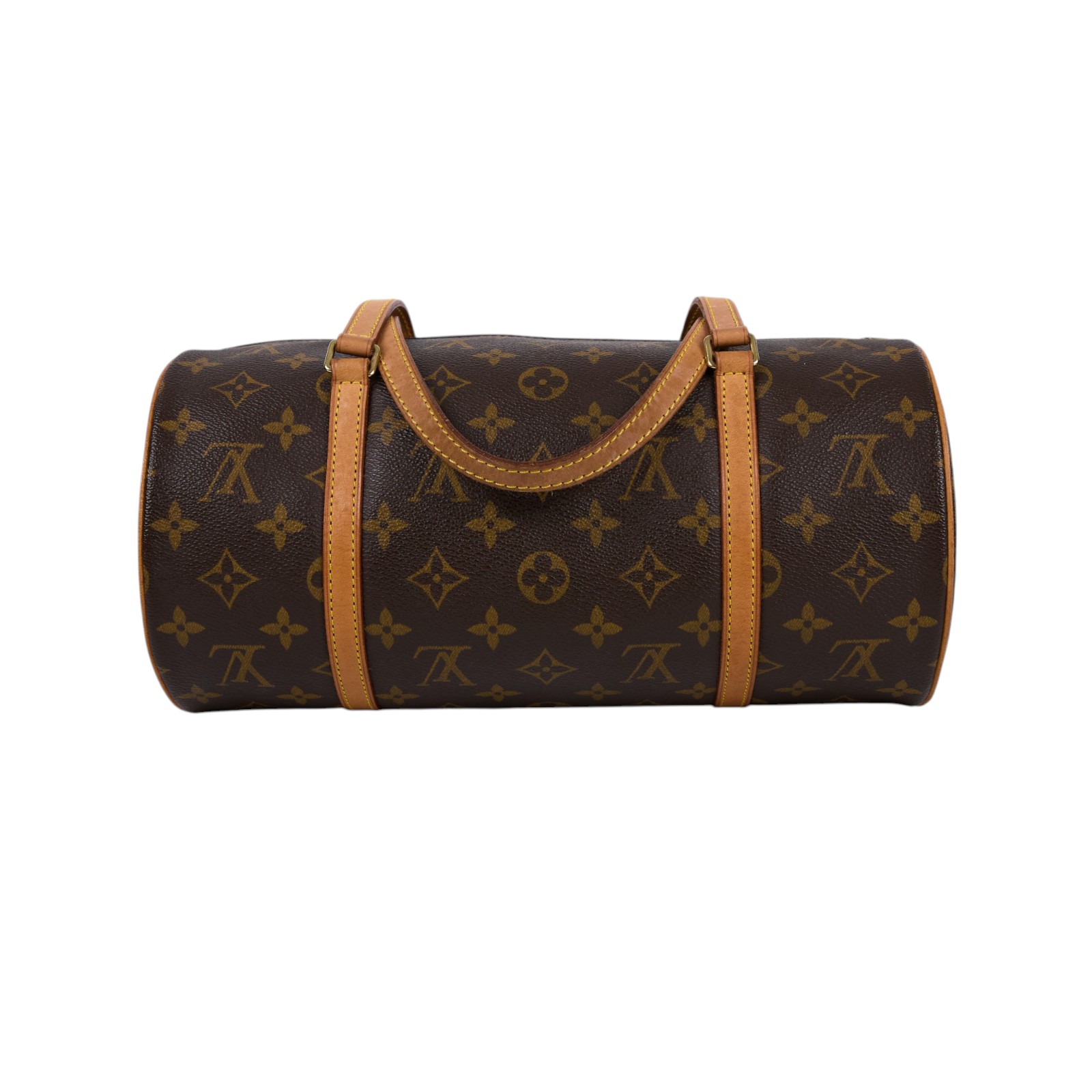 路易威登 LOUIS VUITTON Papillon 30 老花 圓筒 手提包 M51385 原花圓筒子母包 防塵袋/子包