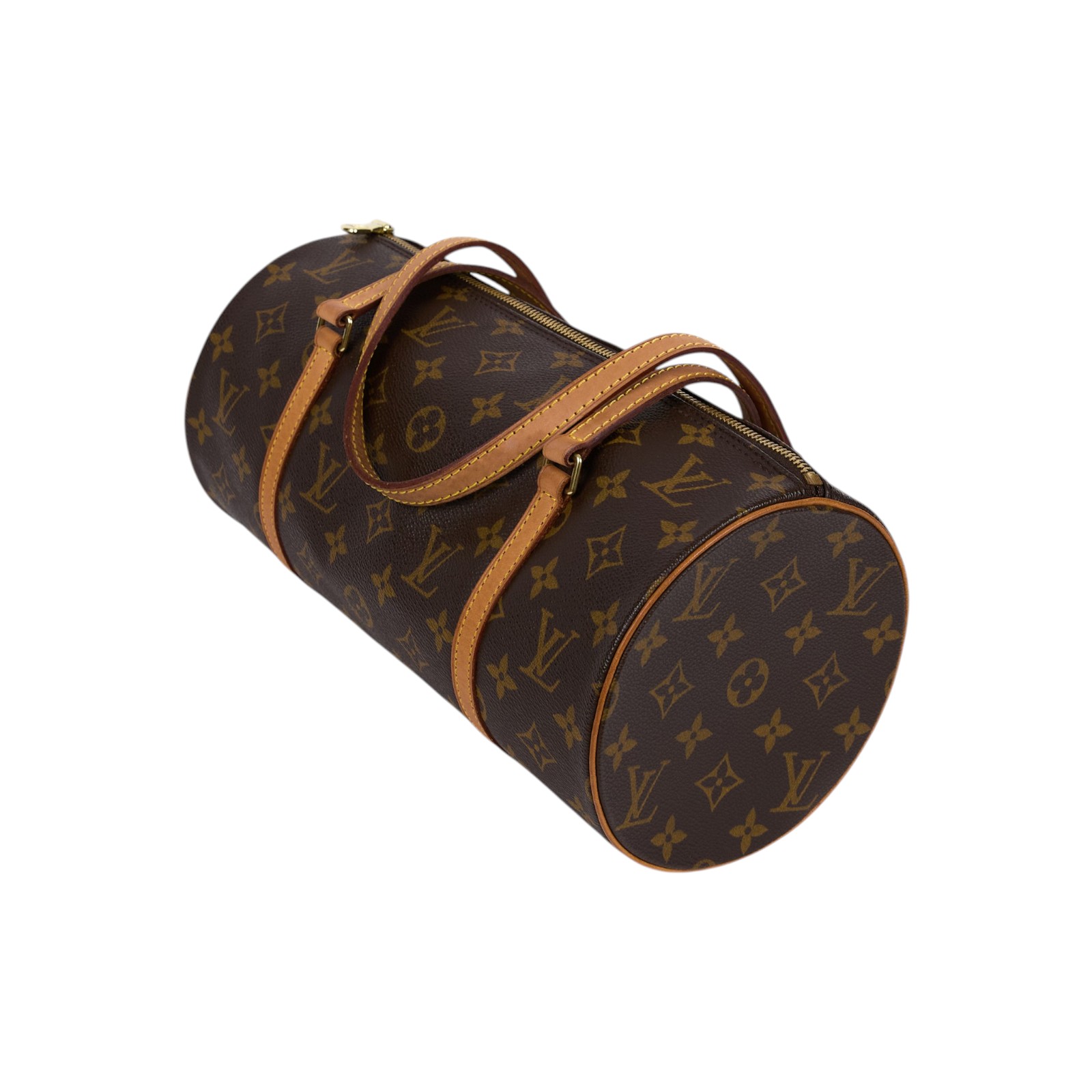 路易威登 LOUIS VUITTON Papillon 30 老花 圓筒 手提包 M51385 原花圓筒子母包 防塵袋/子包