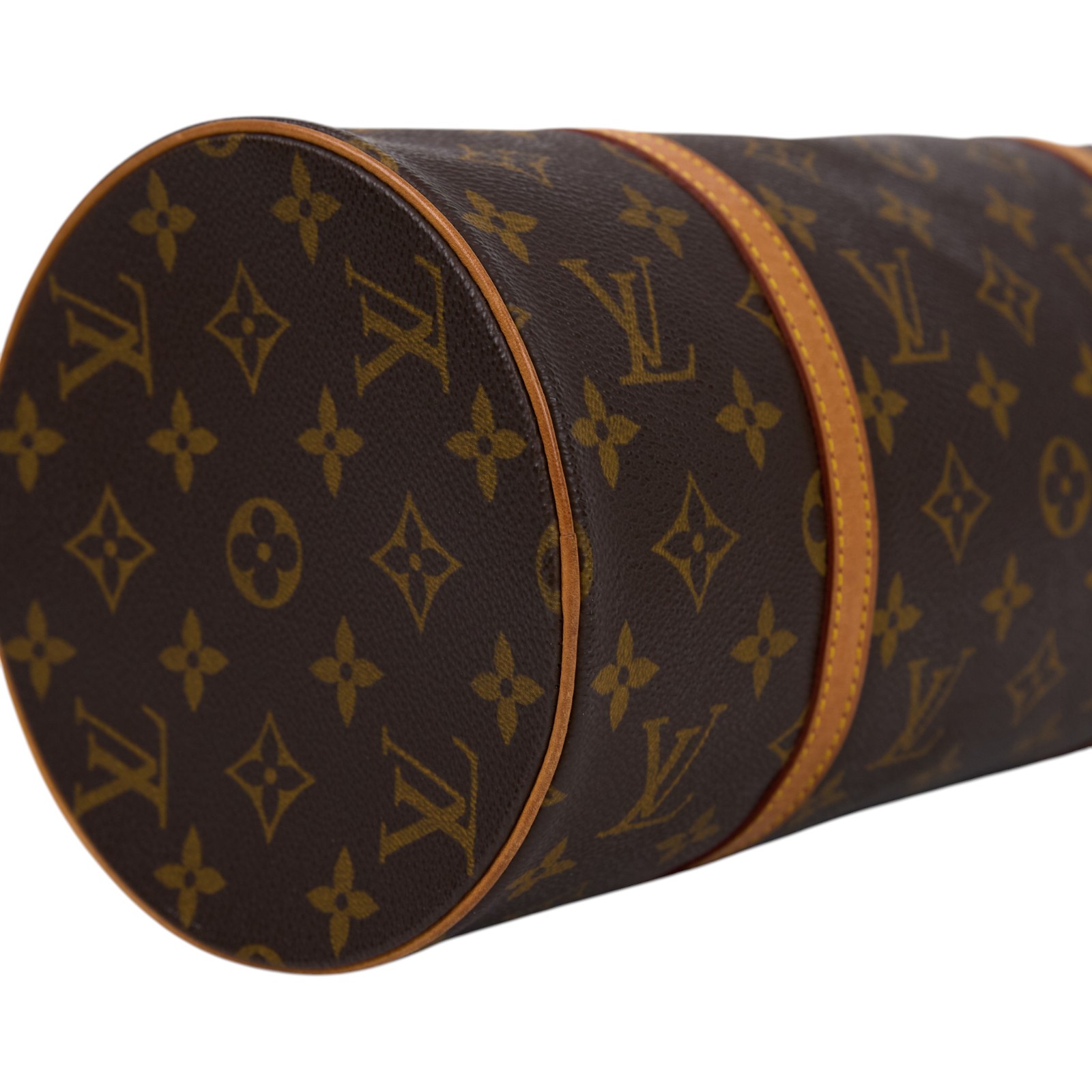 路易威登 LOUIS VUITTON Papillon 30 老花 圓筒 手提包 M51385 原花圓筒子母包 防塵袋/子包