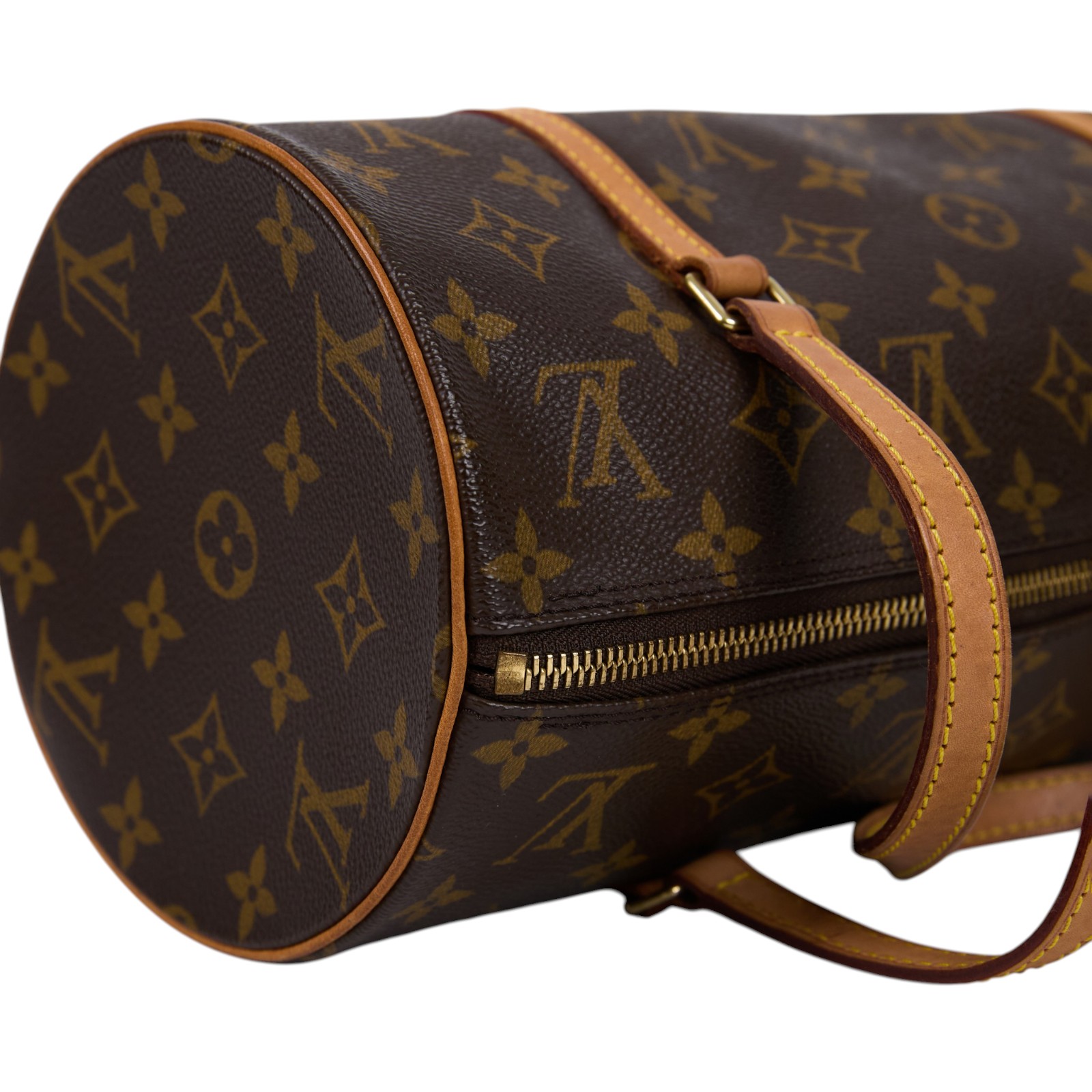 路易威登 LOUIS VUITTON Papillon 30 老花 圓筒 手提包 M51385 原花圓筒子母包 防塵袋/子包