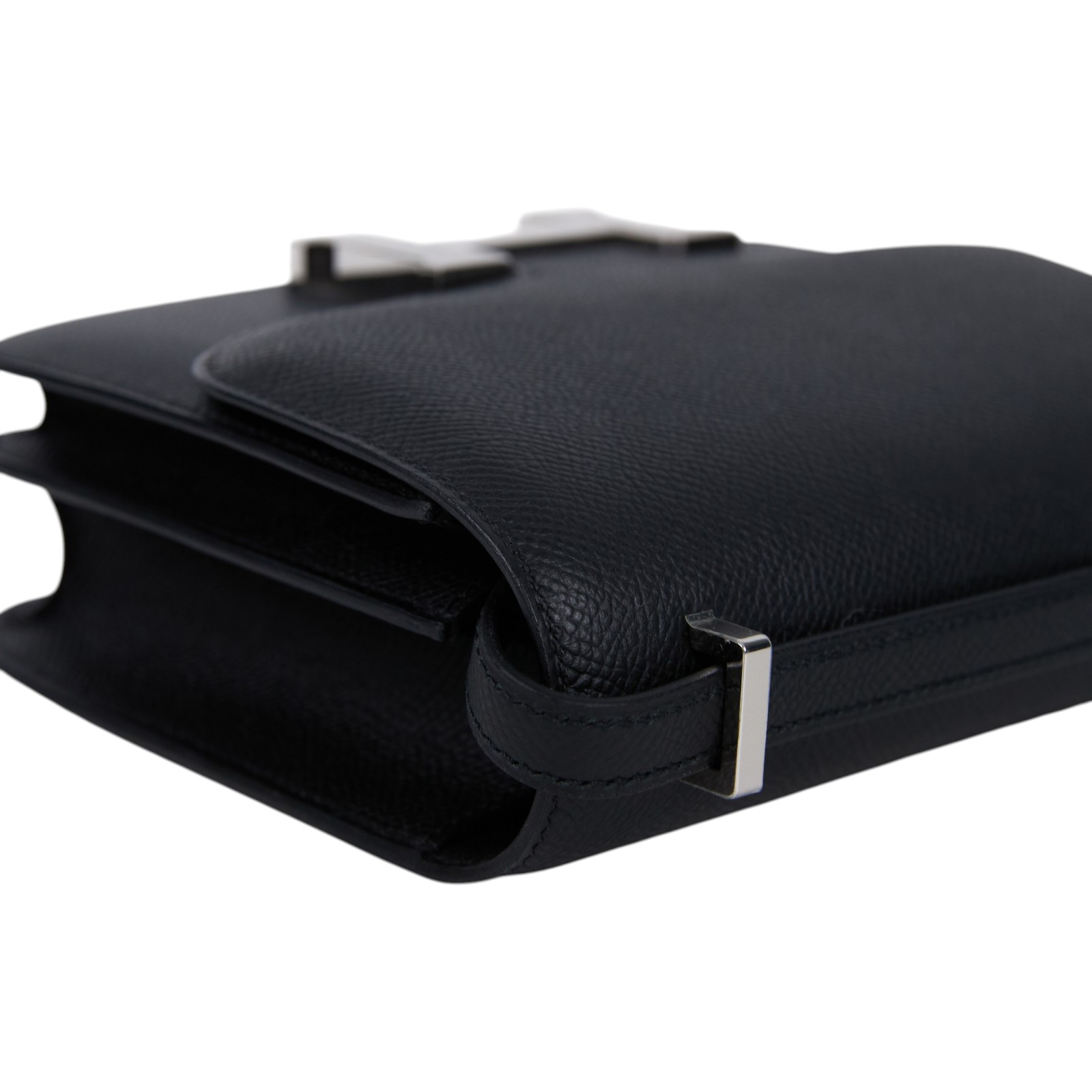 愛馬仕 Hermes Constance Bag 康康包 MIni 18  銀色五金 黑色 H083905CK89 /W MS 319 AP  原廠盒子/防塵袋/購買證明影本/鏡子
