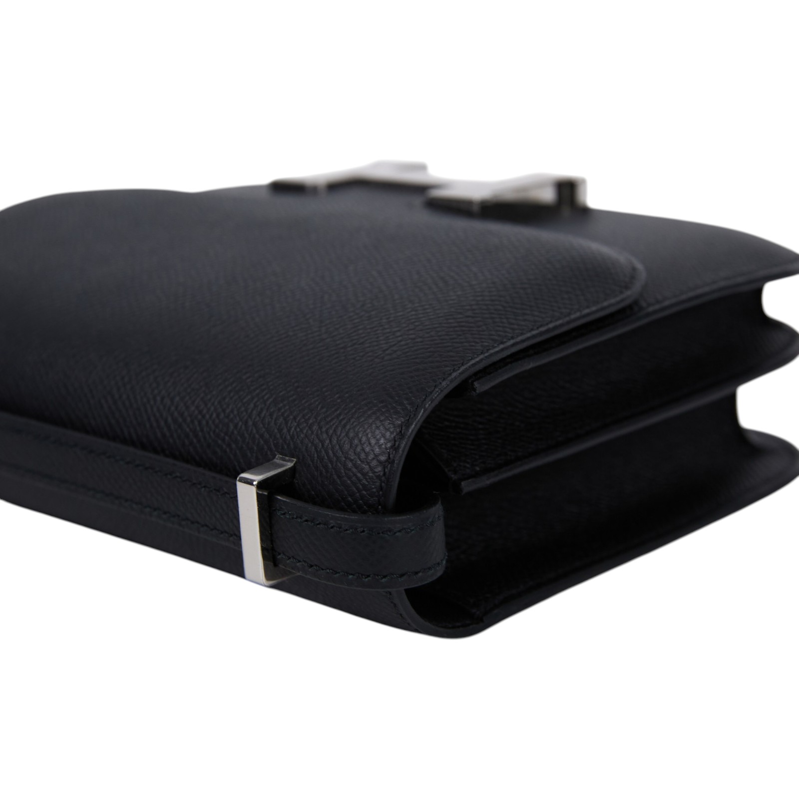 愛馬仕 Hermes Constance Bag 康康包 MIni 18  銀色五金 黑色 H083905CK89 /W MS 319 AP  原廠盒子/防塵袋/購買證明影本/鏡子