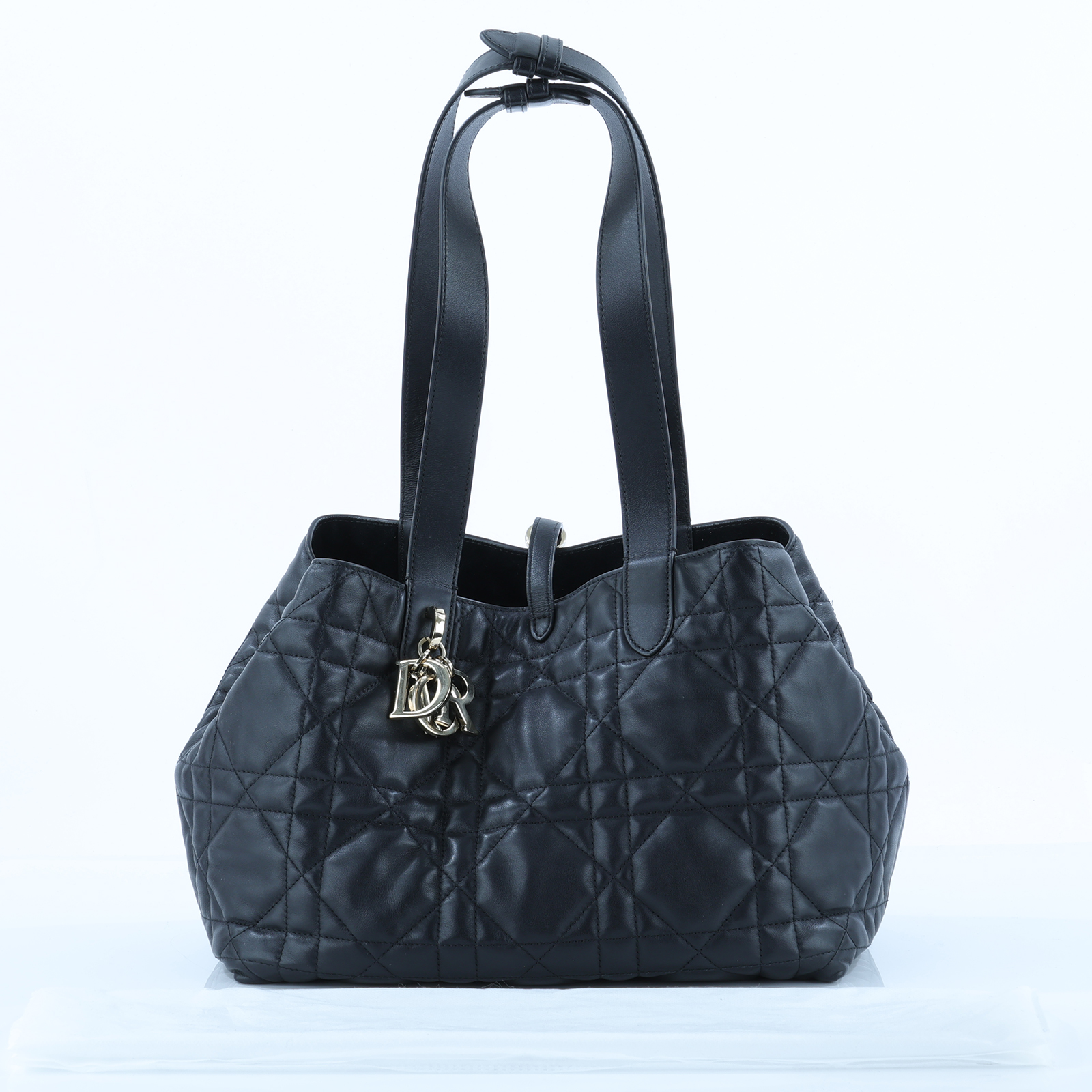 迪奧 CHRISTIAN DIOR Dior Toujours 中型 手提袋 小牛皮 M2821OSHJ 黑TOUJOURS 中號肩背包 內袋