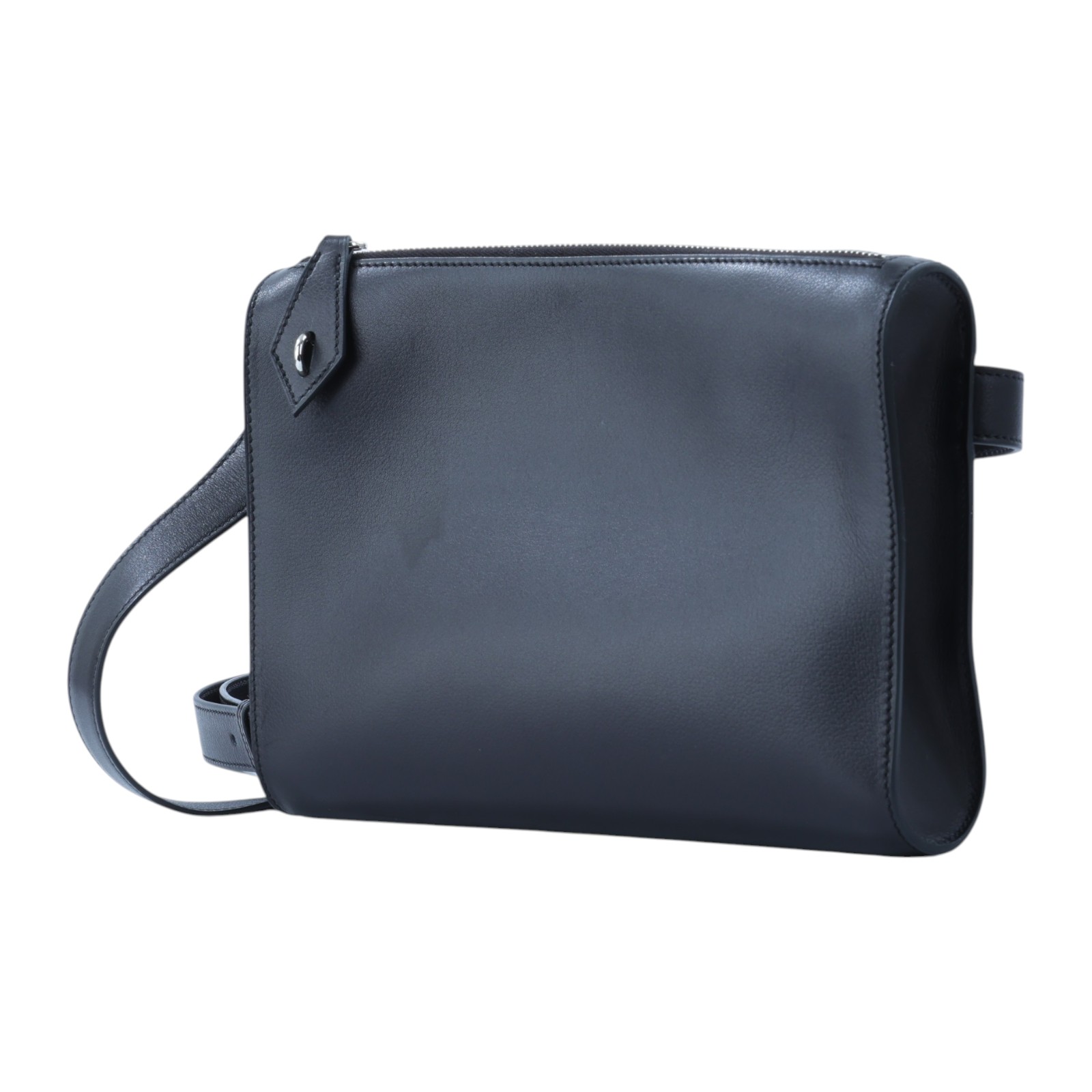 愛馬仕 Hermes Bolittle pouch 斜背包 銀色五金 黑色 H084613CK89 /W PU 006 NI  防塵袋/購買證明/鎖組