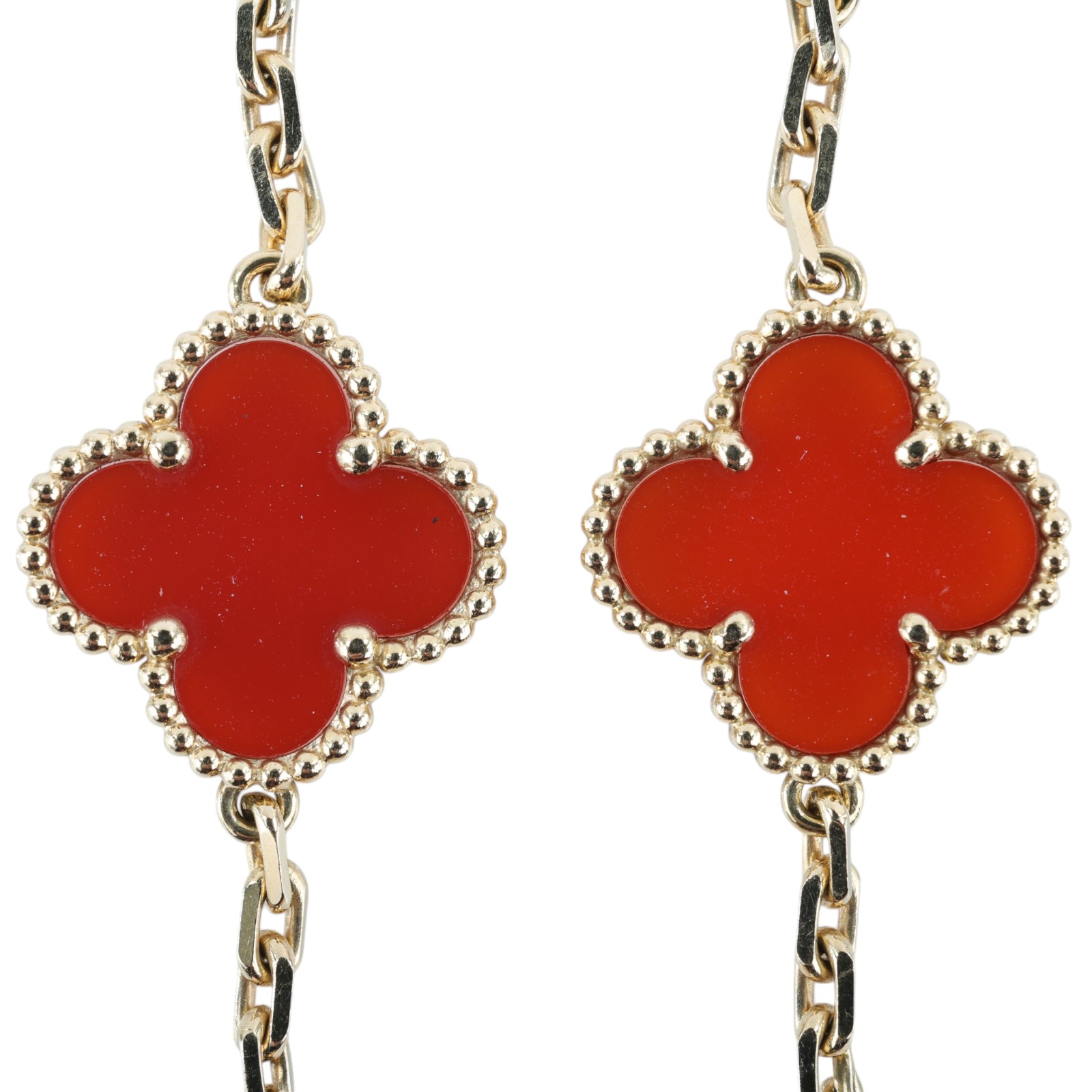 梵克雅寶 Van Cleef & Arpels Vintage Alhambra 手鍊 5枚四葉幸運圖騰 VCARD35500_改短1cm  防塵袋