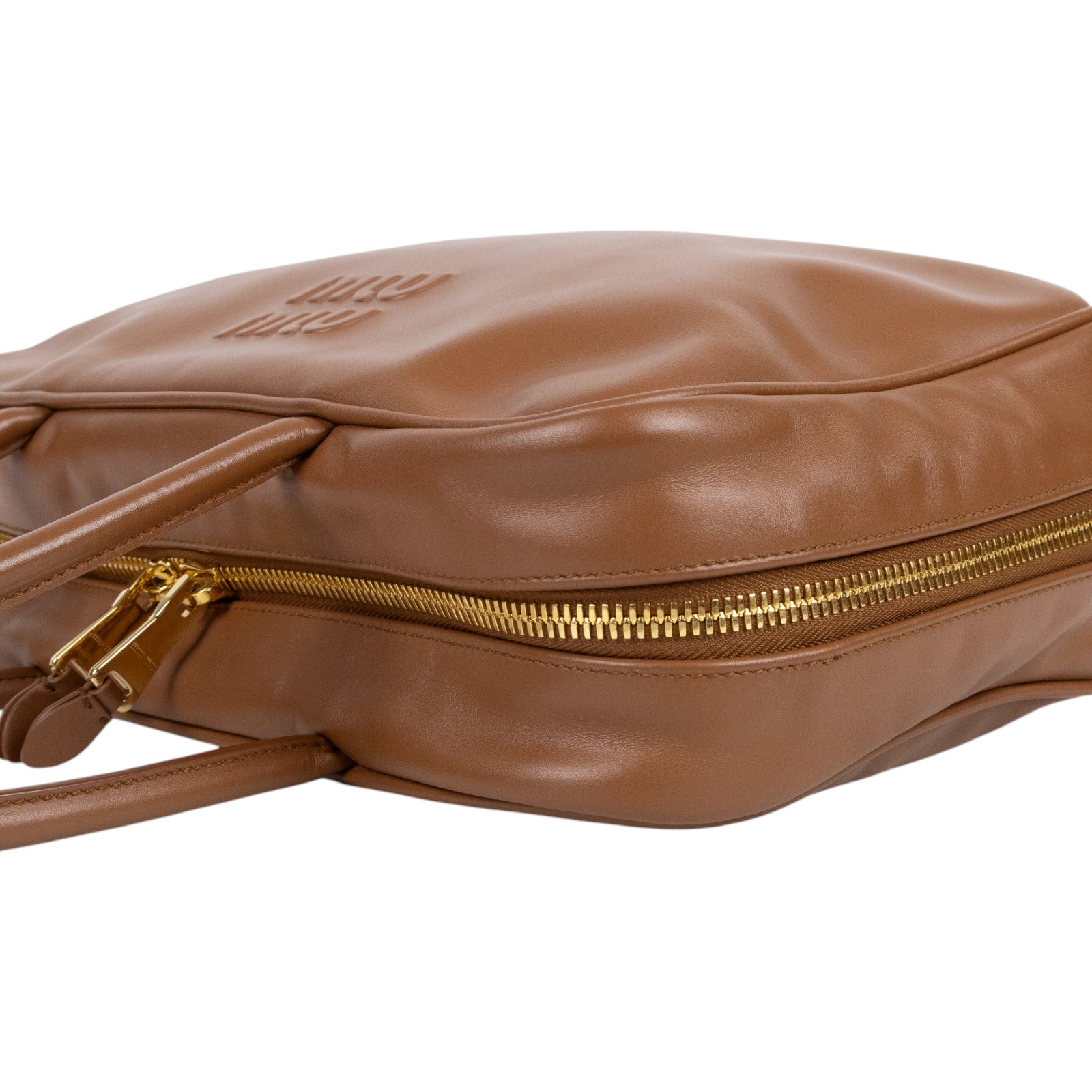 繆繆 MIU MIU 皮革 Beau 手袋 大型 5BB117_2CRW 焦糖BEAU肩背包 防塵袋