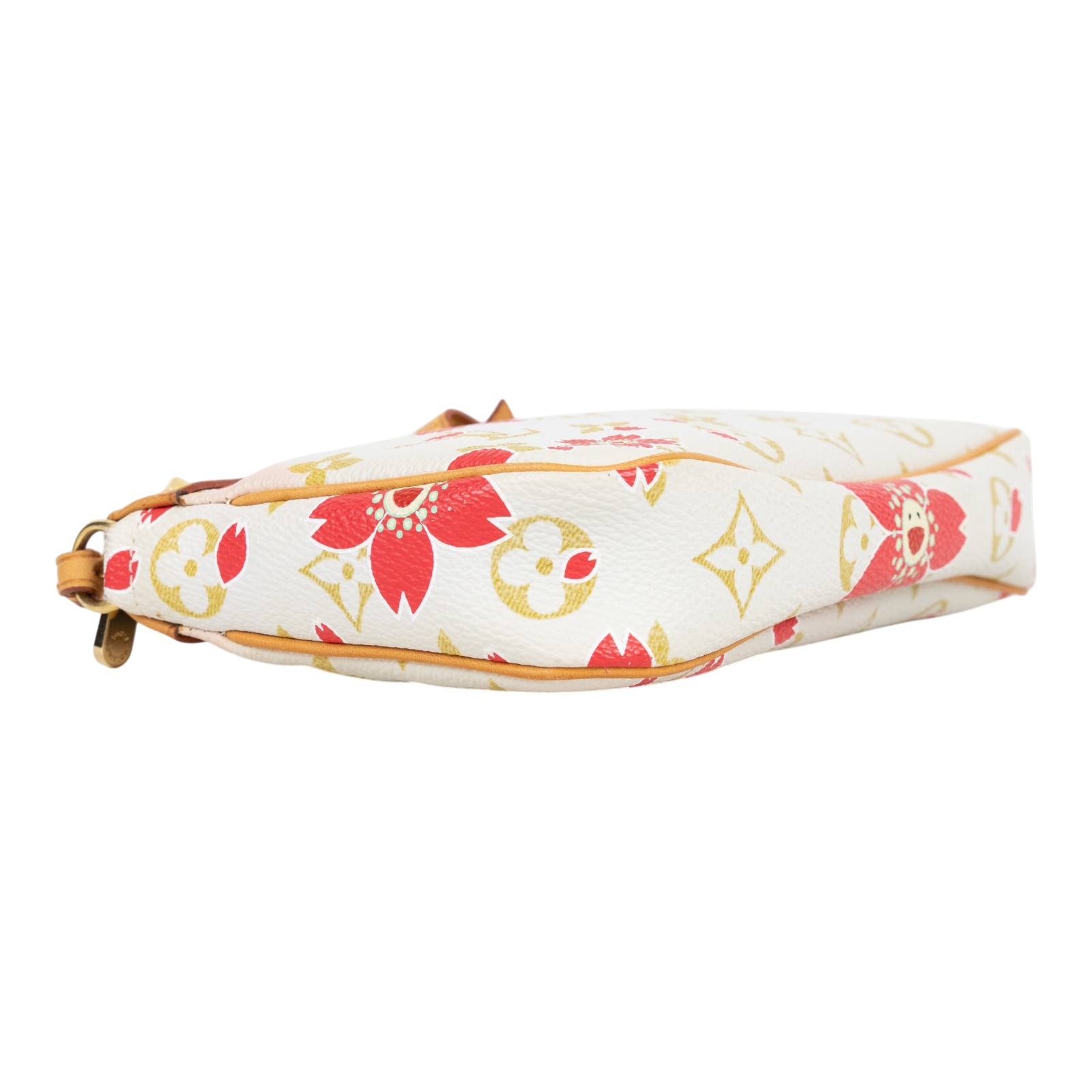 路易威登 LOUIS VUITTON 村上隆 麻將包 手提包 手拿包 Pochette Accessoires M92008 白原花村上隆麻將包 無附屬品