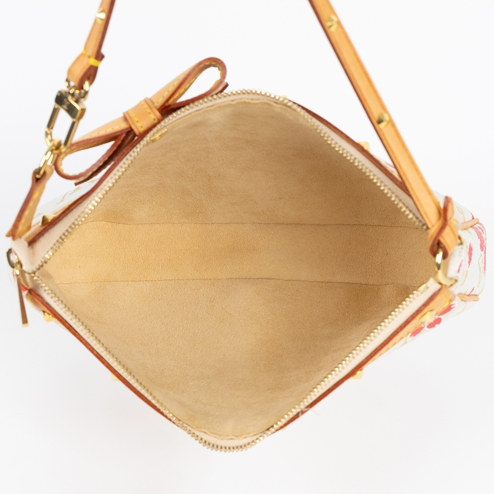 路易威登 LOUIS VUITTON 村上隆 麻將包 手提包 手拿包 Pochette Accessoires M92008 白原花村上隆麻將包 無附屬品