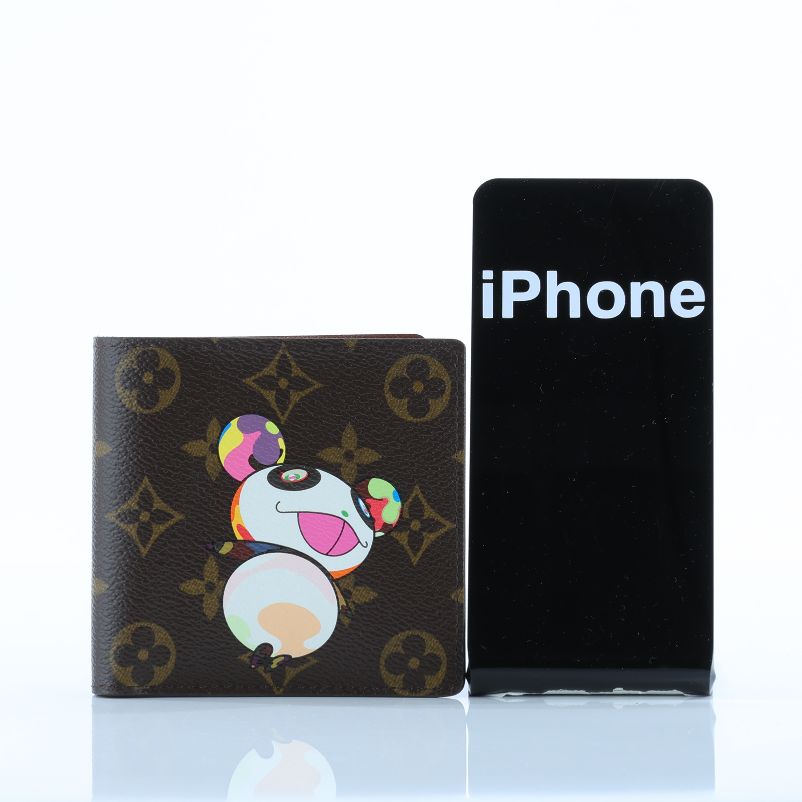 路易威登 LOUIS VUITTON 村上隆 Marco Panda 短夾 錢包 零錢包 M61666 原花村上隆熊貓對開短夾 原廠盒子