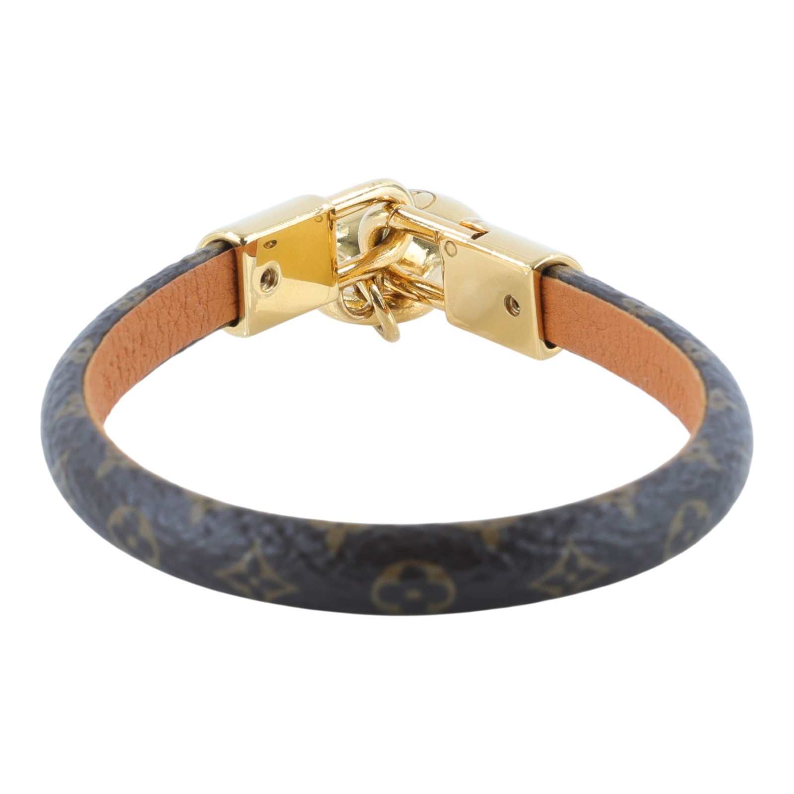 路易威登 LOUIS VUITTON Crazy In Lock 手鍊 M6451F 原花金屬愛心手環 無附屬品