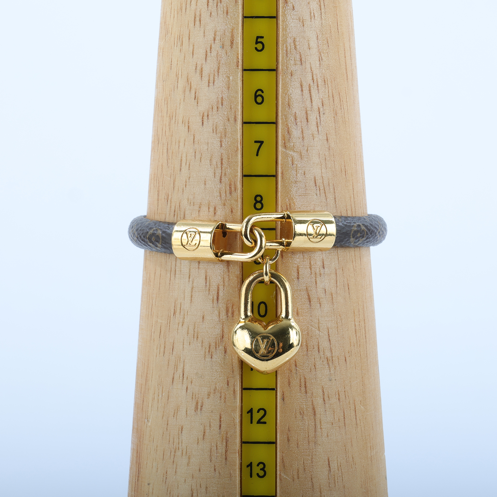 路易威登 LOUIS VUITTON Crazy In Lock 手鍊 M6451F 原花金屬愛心手環 無附屬品