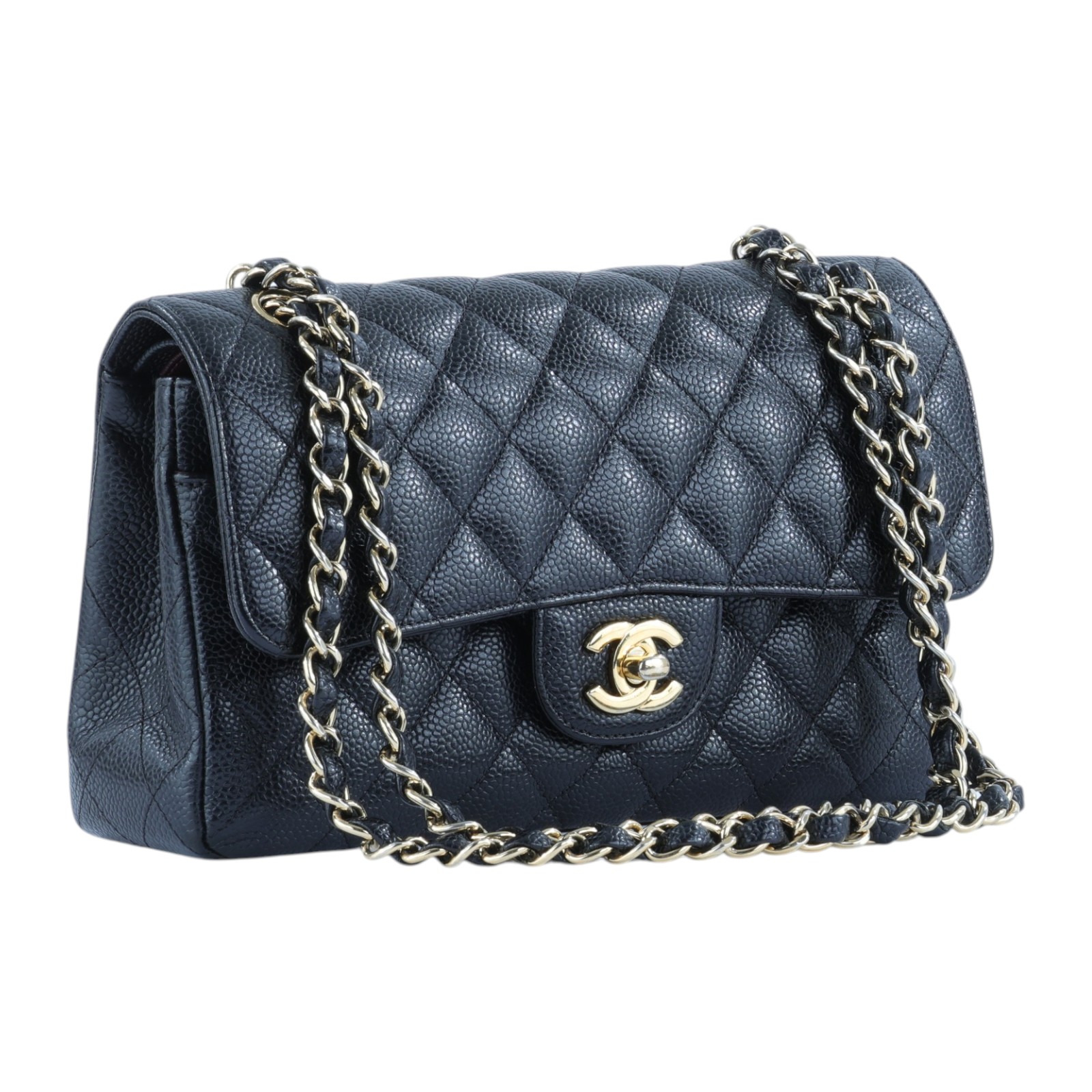 香奈兒 CHANEL CF 經典 小型 口蓋包 A01113 17開黑金荔枝COCO23 原廠盒子/防塵袋/保證卡