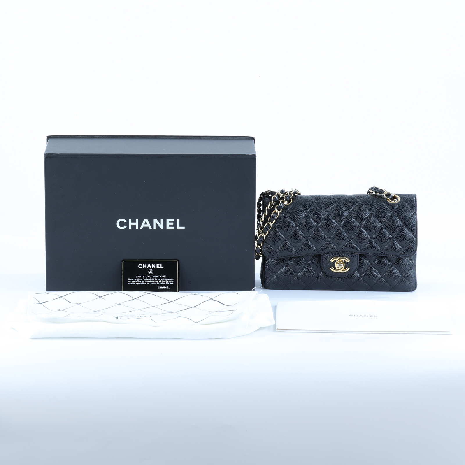 香奈兒 CHANEL CF 經典 小型 口蓋包 A01113 17開黑金荔枝COCO23 原廠盒子/防塵袋/保證卡