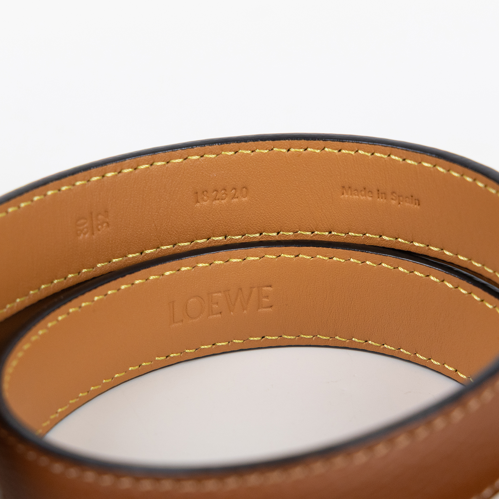 羅意威 LOEWE Anagram 腰帶 E619Z15X03_80 焦糖ANAGRAM皮帶 原廠盒子/防塵袋