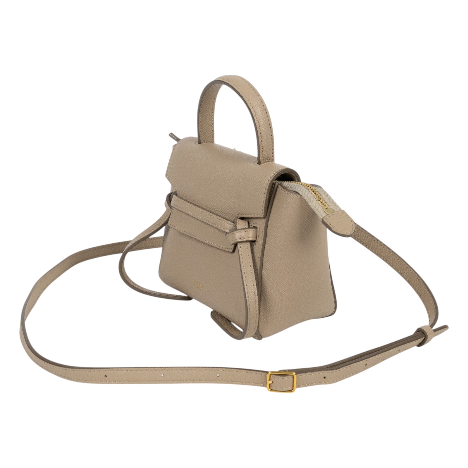 思琳 CELINE Pico Belt 手袋 194263ZVA 奶茶BELT PICO 防塵袋/購買證明