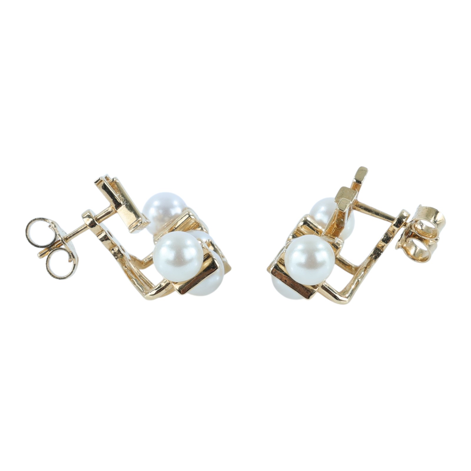 路易威登 LOUIS VUITTON Minigram Pearls 耳釘 M01258 Minigram Pearls 耳環 原廠盒子/防塵袋/購買證明