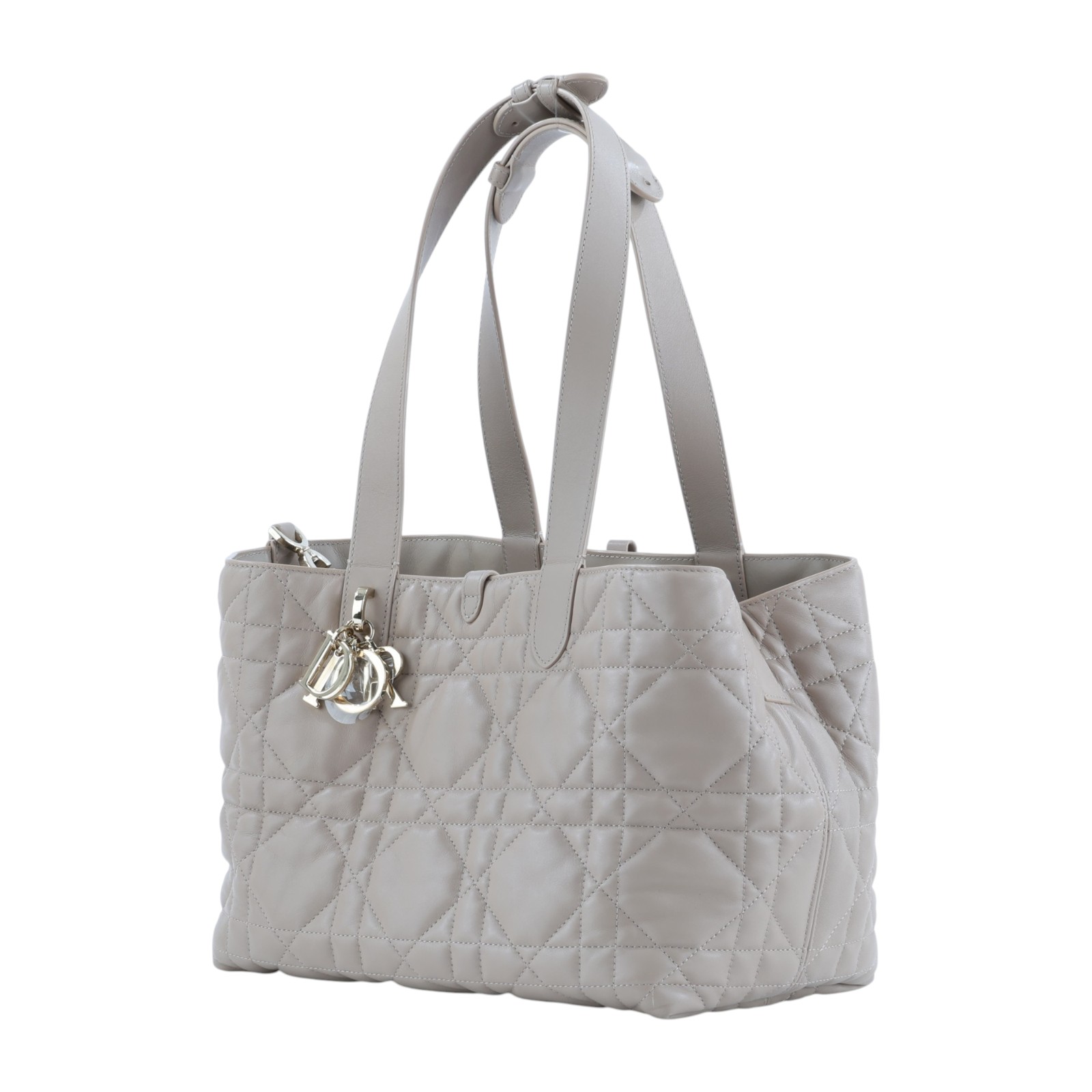 迪奧 CHRISTIAN DIOR Toujours 中型 手提包 M2821OSNW 米色 Toujours 中號 購買證明/保證卡
