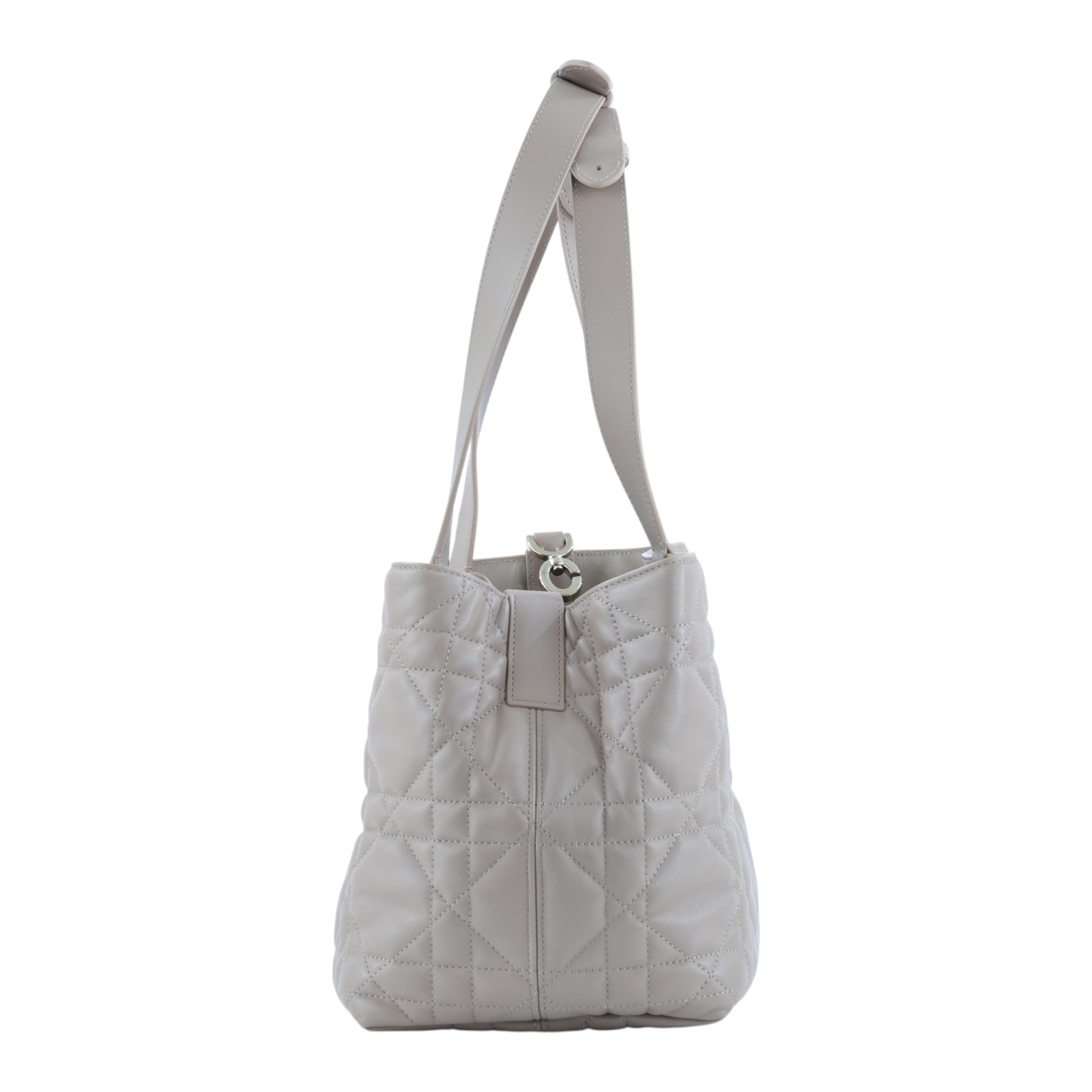 迪奧 CHRISTIAN DIOR Toujours 中型 手提包 M2821OSNW 米色 Toujours 中號 購買證明/保證卡