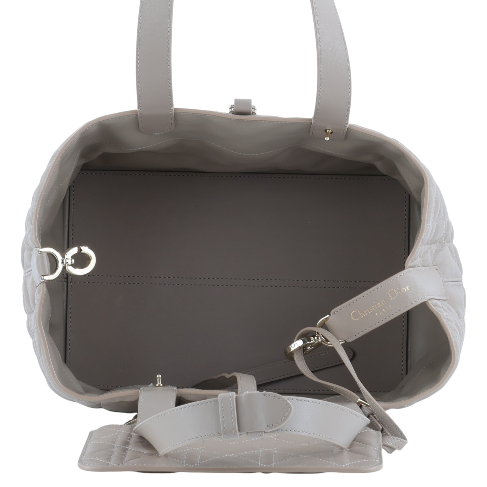迪奧 CHRISTIAN DIOR Toujours 中型 手提包 M2821OSNW 米色 Toujours 中號 購買證明/保證卡