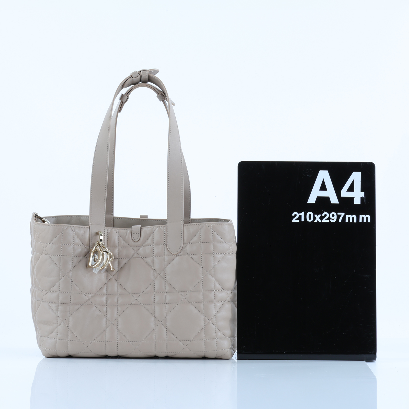 迪奧 CHRISTIAN DIOR Toujours 中型 手提包 M2821OSNW 米色 Toujours 中號 購買證明/保證卡