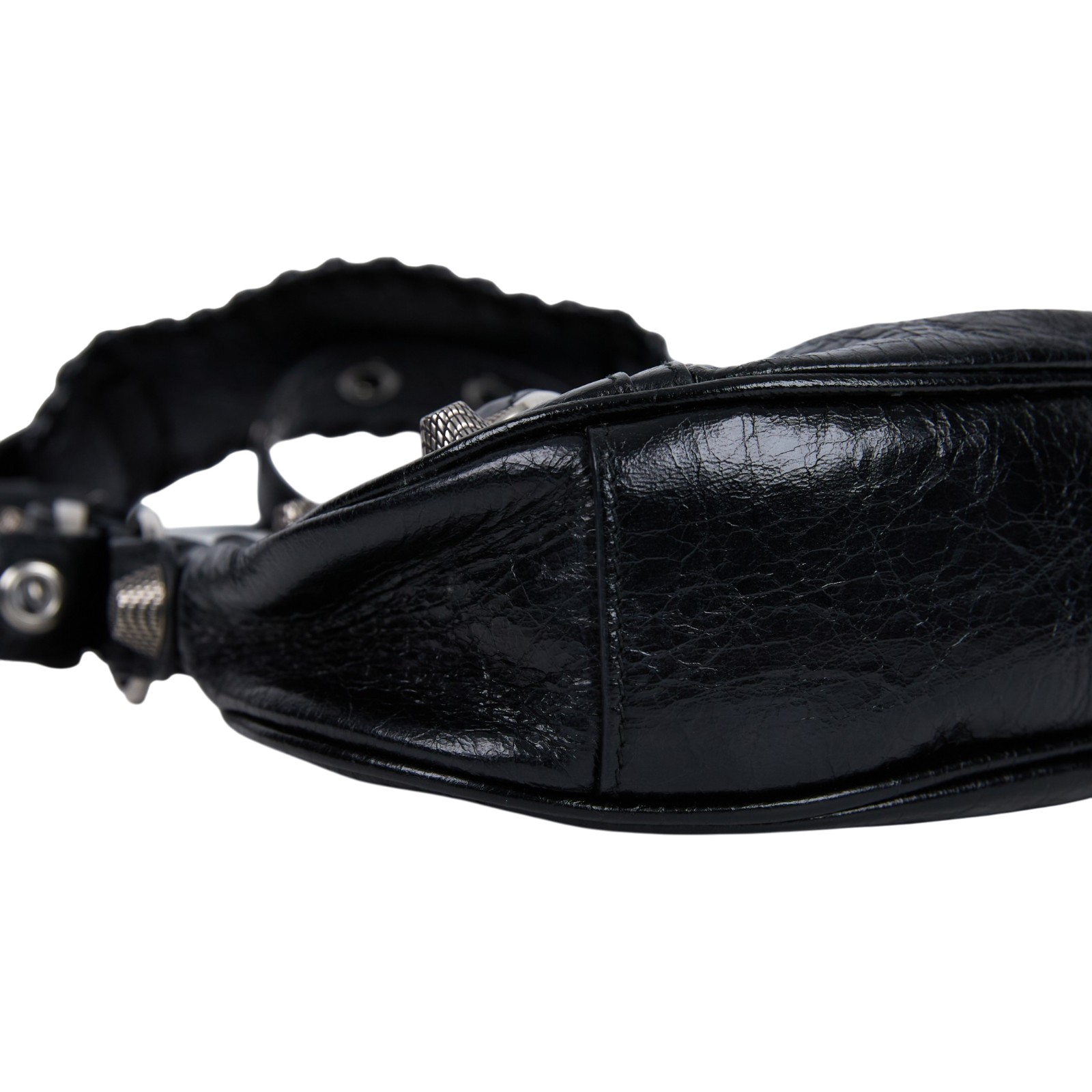 巴黎世家 BALENCIAGA Le cagole XS 半月 可頌包 6713091VGUY 黑鉚釘NEO CAGOLE 防塵袋/鏡子/內袋