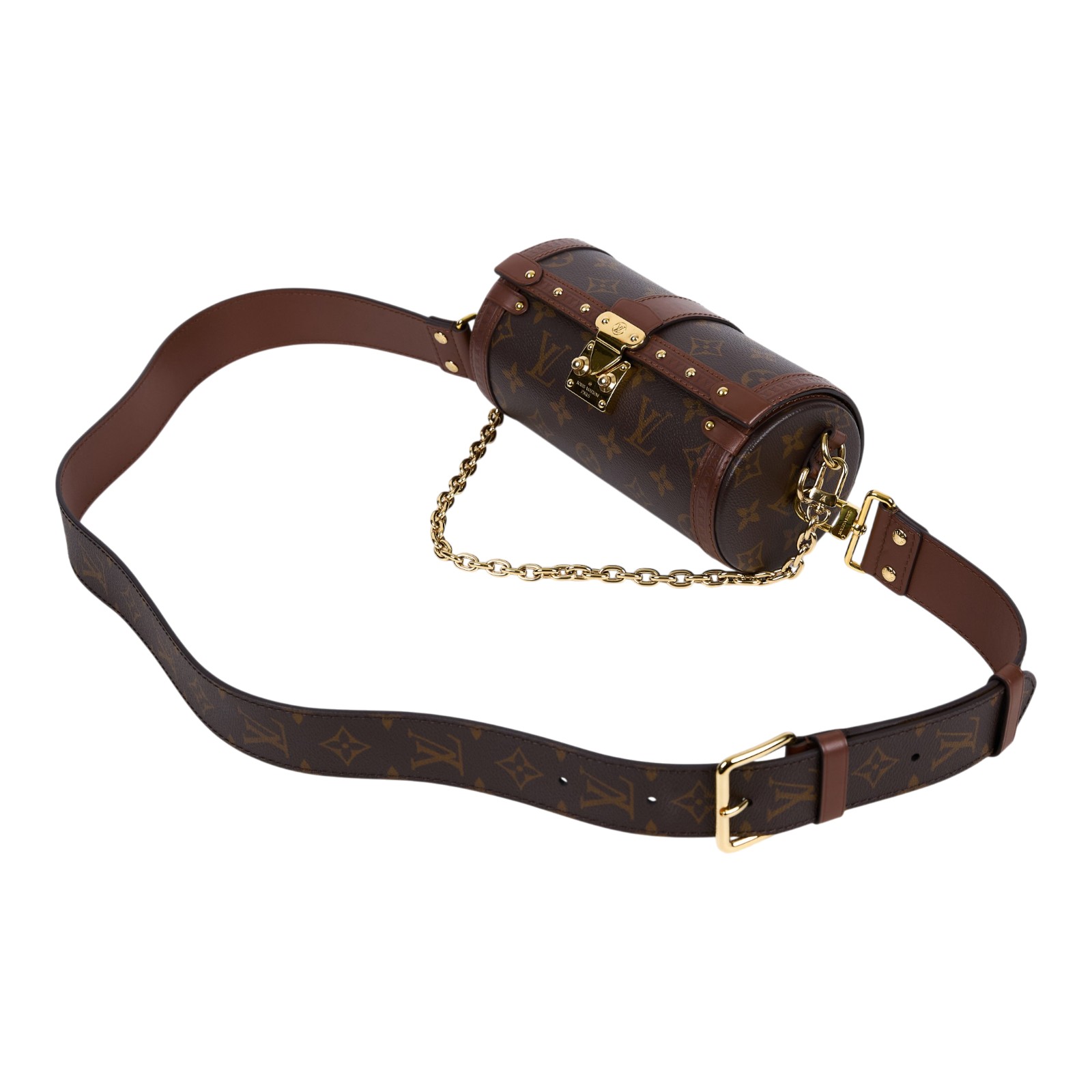 路易威登 LOUIS VUITTON Papillon Trunk 圓筒包 M57835 晶片款 原花PAPILLON TRUNK 防塵袋/背帶2