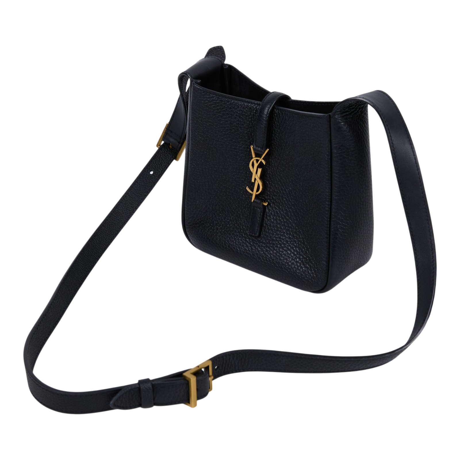 聖羅蘭 YSL SAINT LAURENT LE 5 À 7 柔軟粒面皮革 Baby 手提包 809461AADUU 黑金LE 5 À 7 BABY 無附屬品