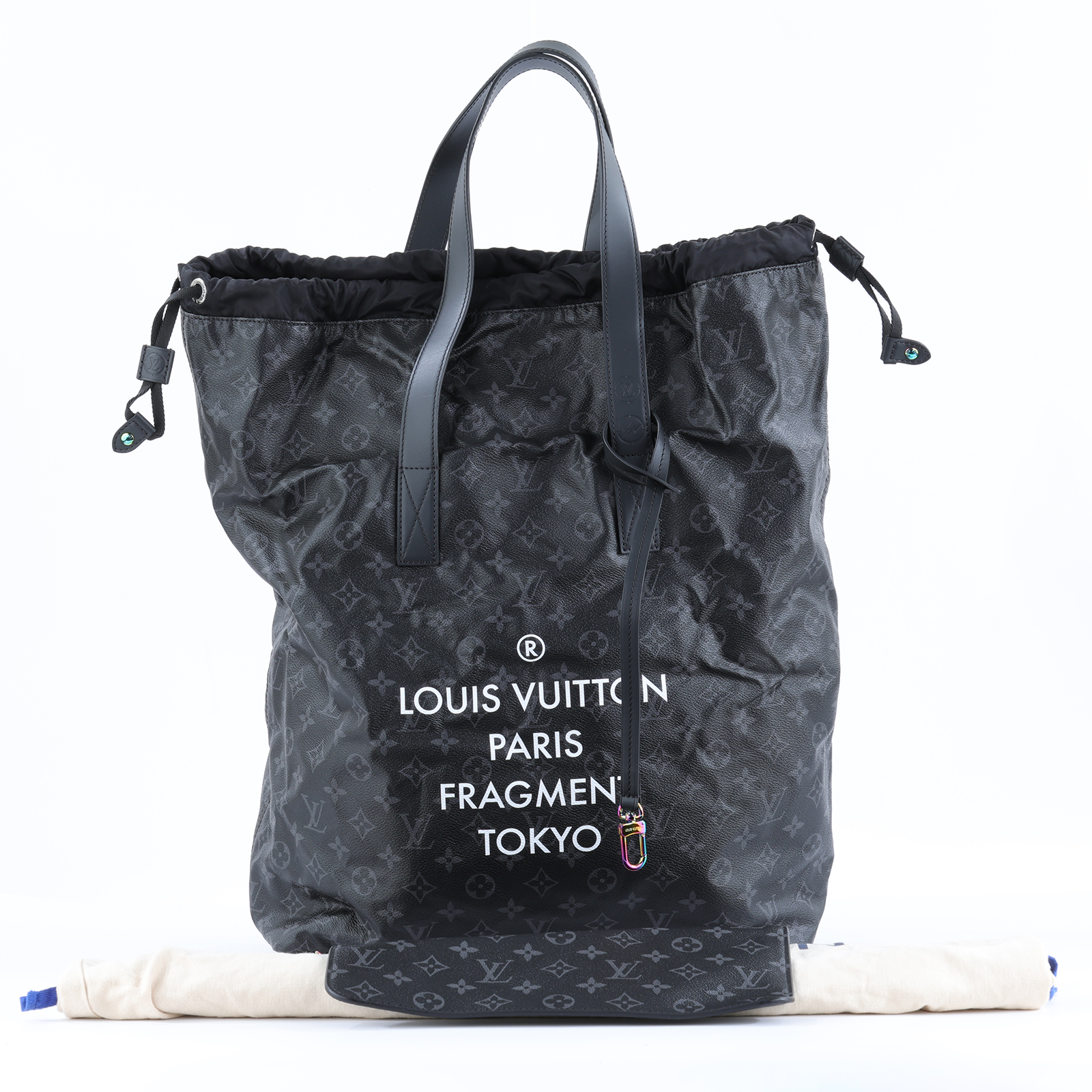 路易威登 LOUIS VUITTON 藤原浩 FRAGMENT Cabas Light Tote 手提包 托特包 M43417 晶片款  防塵袋/內袋