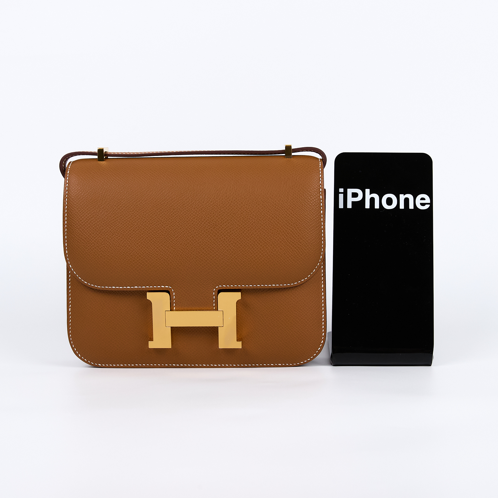 愛馬仕 Hermes Constance Bag 康康包 MIni 18  金色五金 金棕色 H083905CC37 /GBS476AG  原廠盒子/防塵袋/購買證明