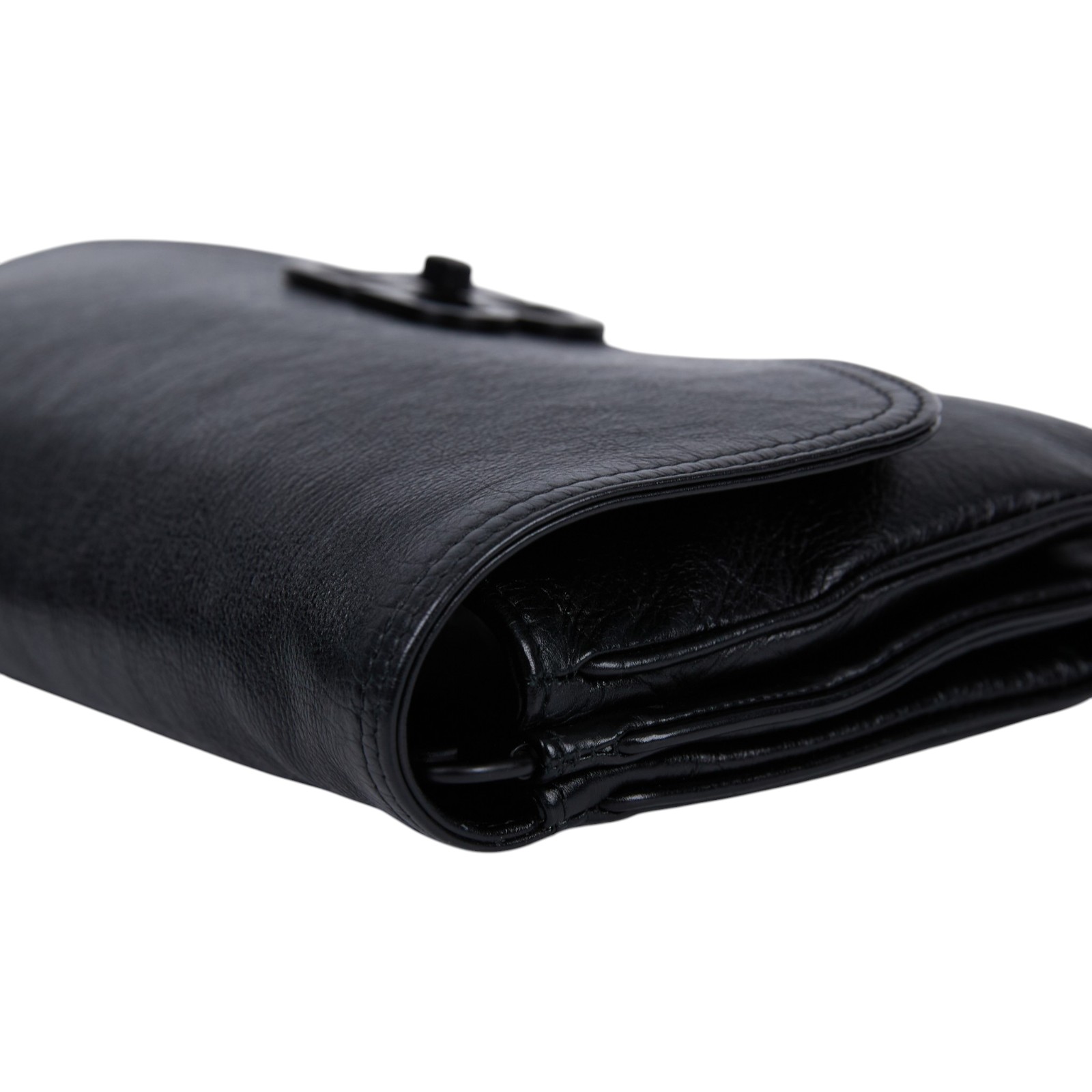 巴黎世家 BALENCIAGA BB soft 翻蓋 鏈袋包 中型 同色五金 7485962AA26 黑色 BB SOFT 鏈包 防塵袋/背帶2/購買證明