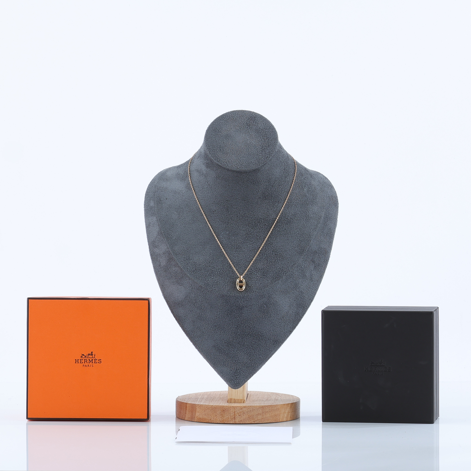 愛馬仕 Hermes Farandole 豬鼻子 項鍊  /5G 750 YG 豬鼻項鍊 原廠盒子/內襯