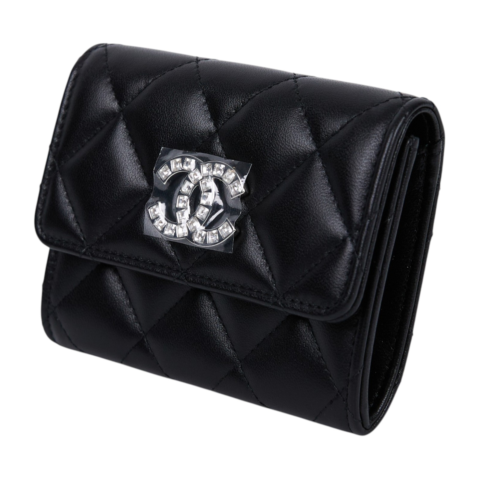 香奈兒 CHANEL CC LOGO 卡包 零錢包 AP3988 B16265 晶片款 水鑽羊皮翻蓋卡包 防塵袋/原廠盒子/購買證明