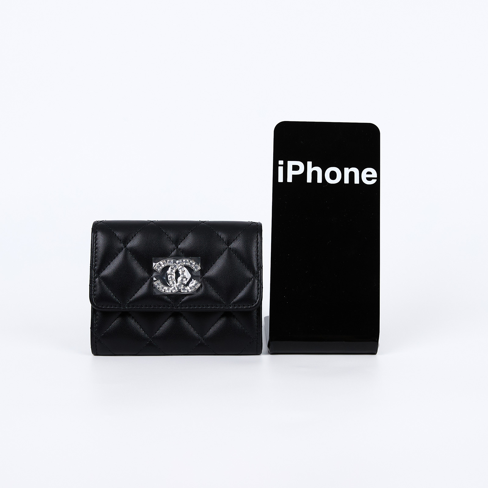 香奈兒 CHANEL CC LOGO 卡包 零錢包 AP3988 B16265 晶片款 水鑽羊皮翻蓋卡包 防塵袋/原廠盒子/購買證明