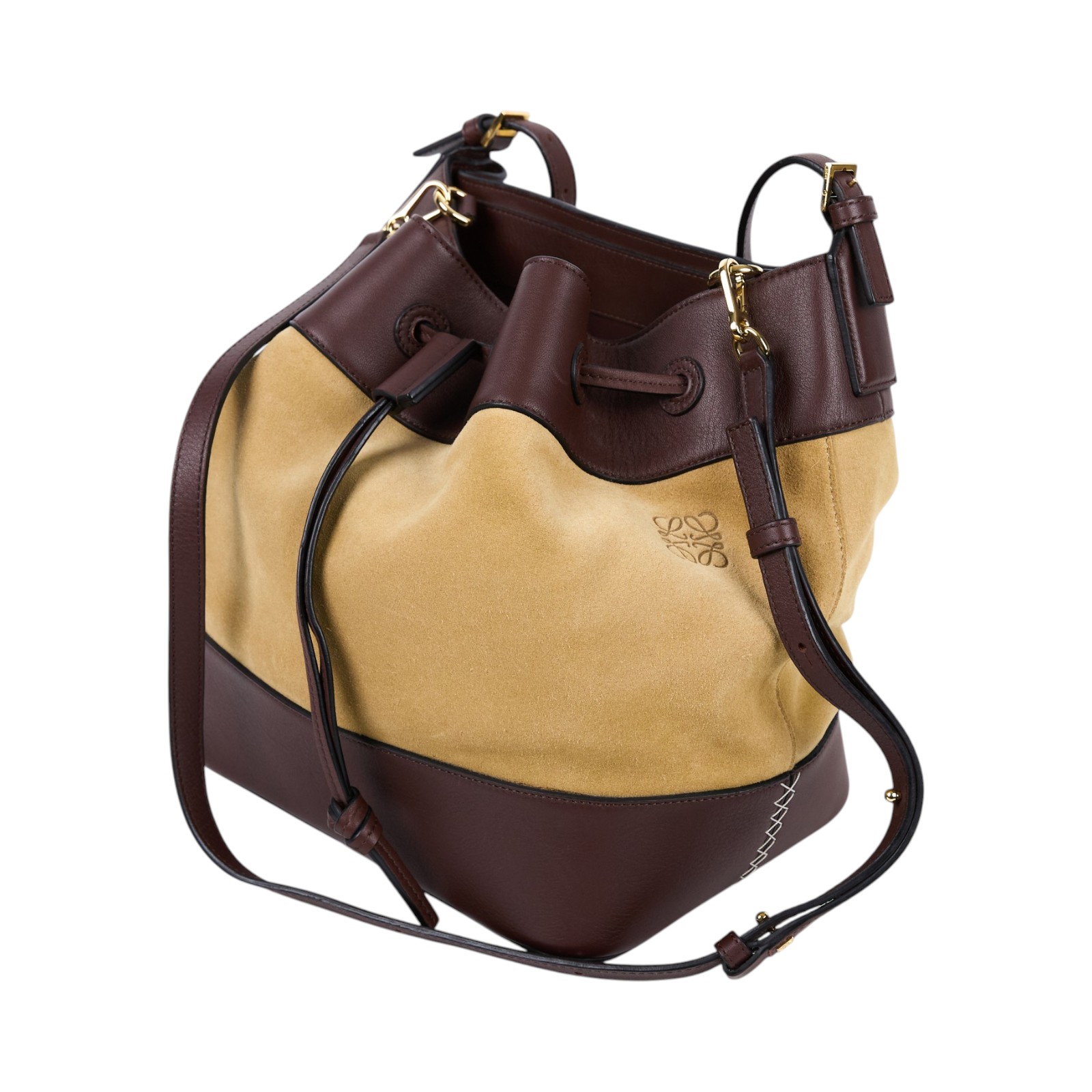 羅意威 LOEWE 水桶包 肩背包 327.30.R99 麂皮MIDNIGHT水桶包 防塵袋