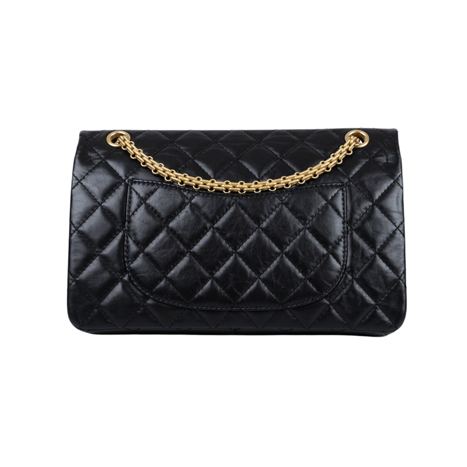 香奈兒 CHANEL 2.55 大型口蓋包 A37587 27開黑金2.55 28CM 防塵袋