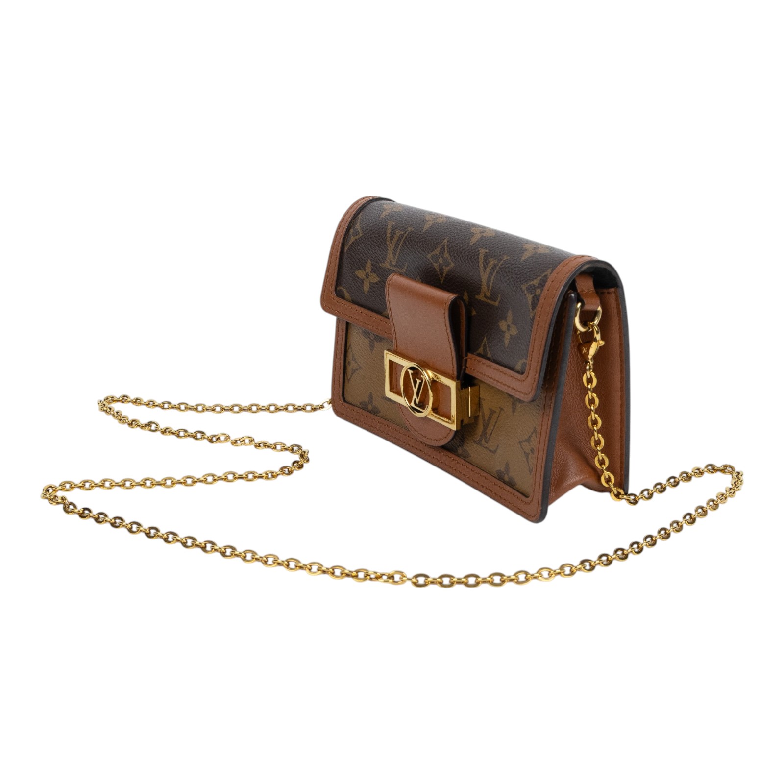 路易威登 LOUIS VUITTON Dauphine 鏈帶錢包 M68746 原花DAUPHINE WOC 防塵袋/背帶