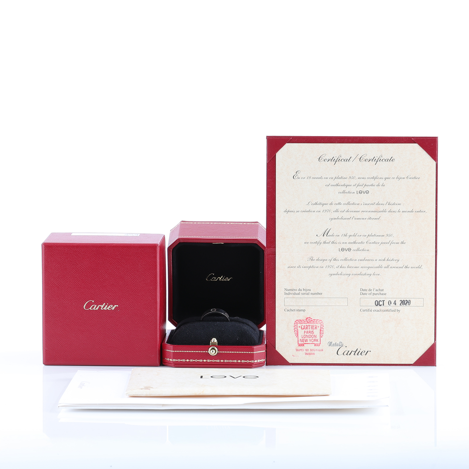 卡地亞 CARTIER Love 戒指 經典款 B4084760 WG LOVE 戒指 #60 原廠盒子/保書/購買證明
