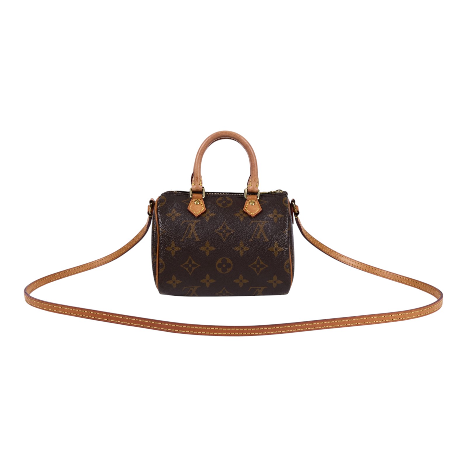 路易威登 LOUIS VUITTON Nano Speedy 經典帆布 手提 斜背 波士頓包 M61252 原花NANO SPEEDY 舊版 防塵袋