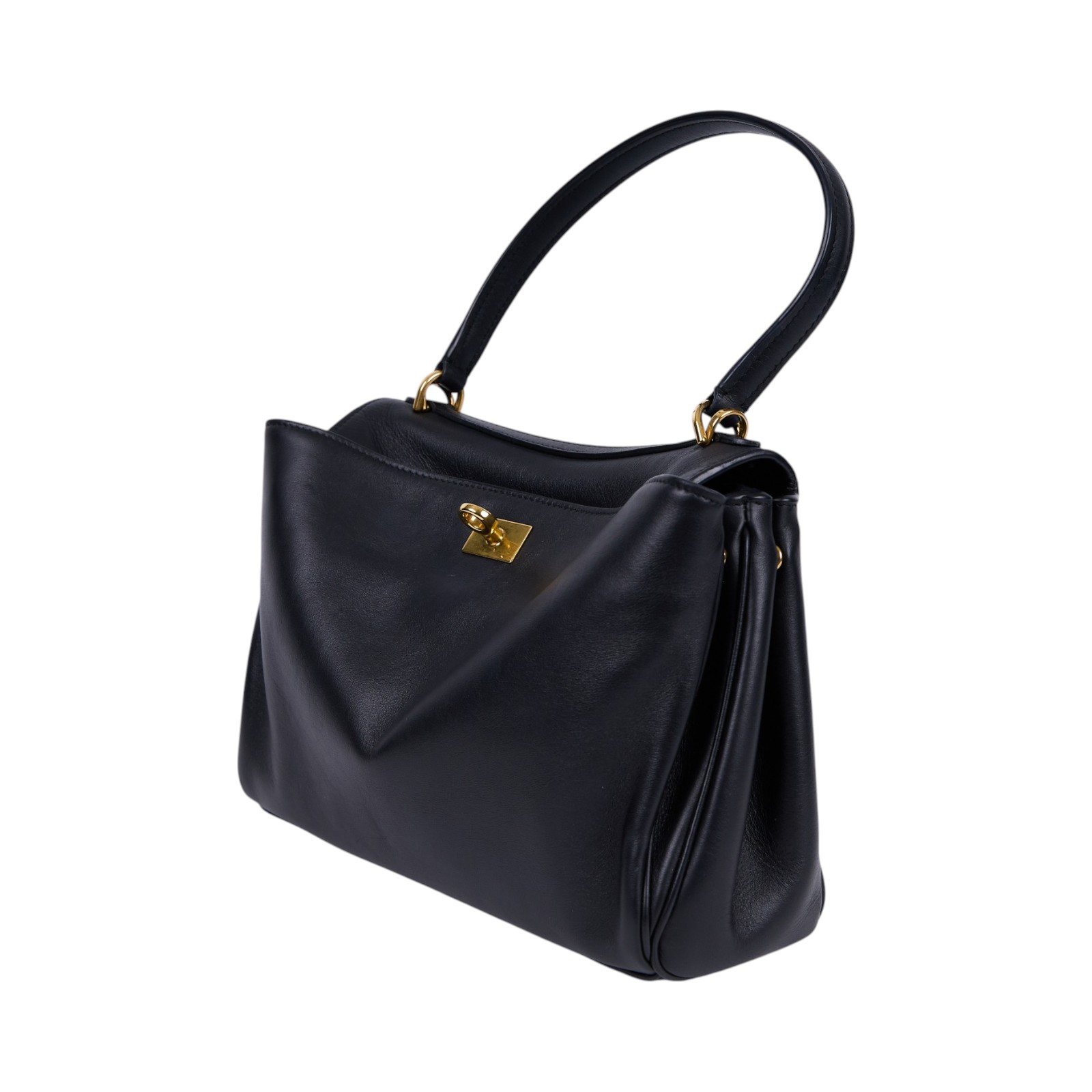 巴黎世家 BALENCIAGA Rodeo Small 手提包 金色五金 7897792AA4V 黑金RODEO SMALL 背帶/吊牌
