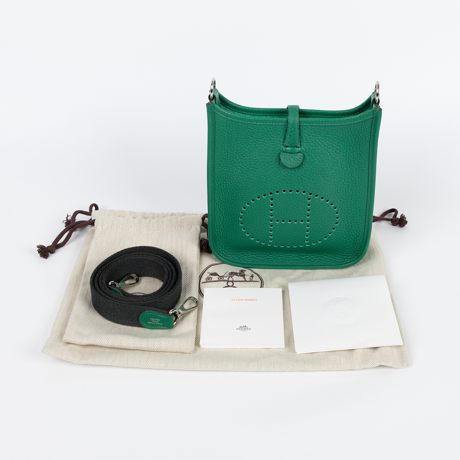 愛馬仕 Hermes Evelyne Bag Mini 伊芙琳包 Evelyne 16 EV16 A MM 012  防塵袋/背帶