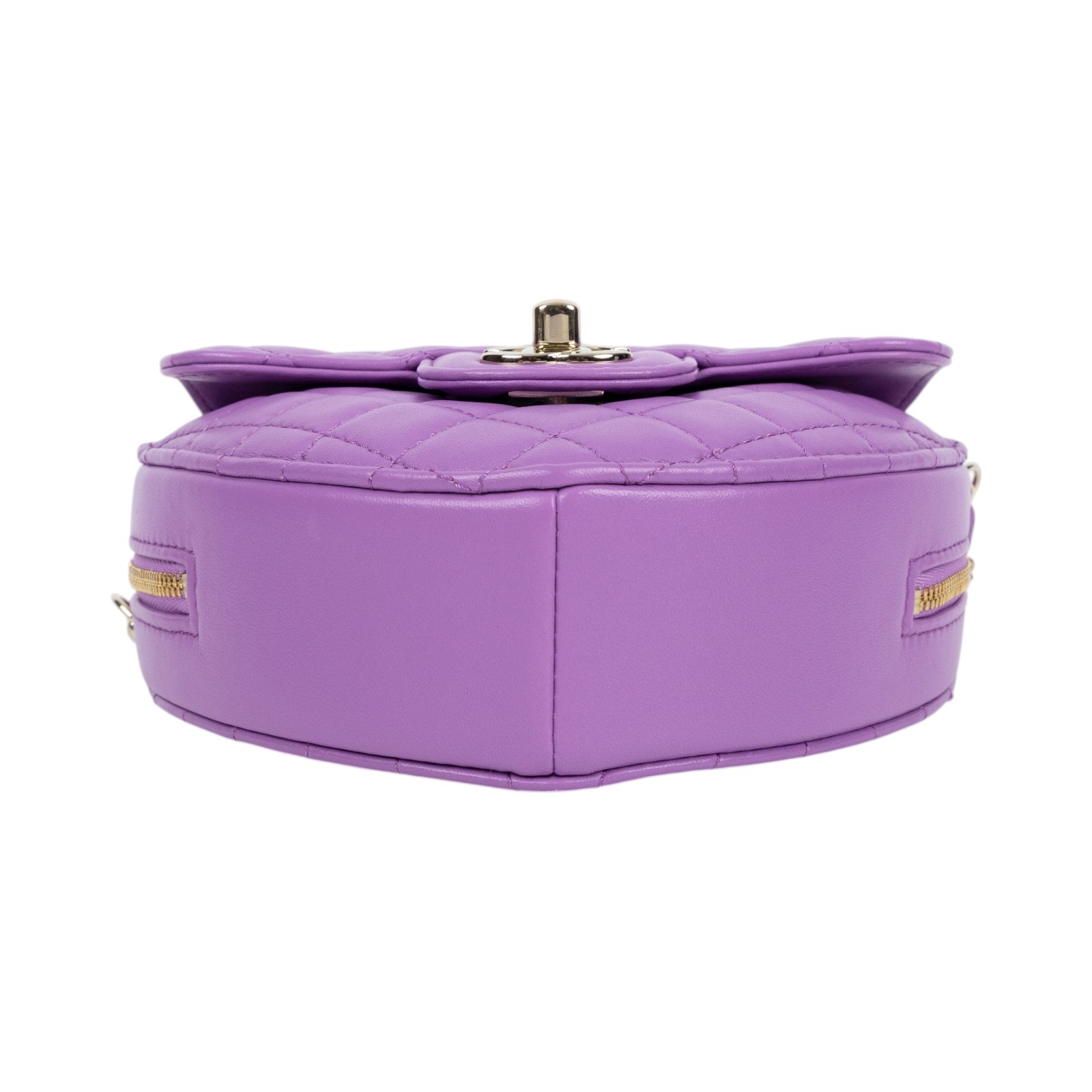 香奈兒 CHANEL CC In Love 斜背 愛心包 AS3191 晶片款 紫色愛心包 防塵袋