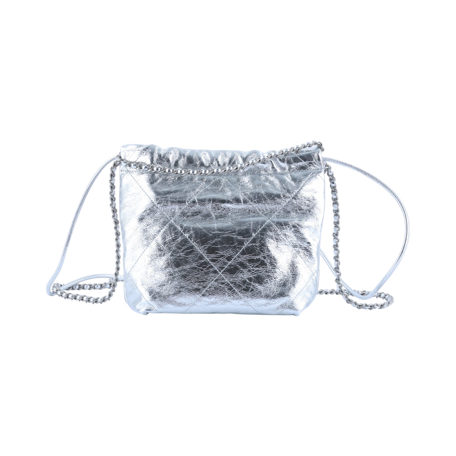 香奈兒 CHANEL 22 迷你 束口包 AS3980 晶片款 銀色22包 MINI 防塵袋